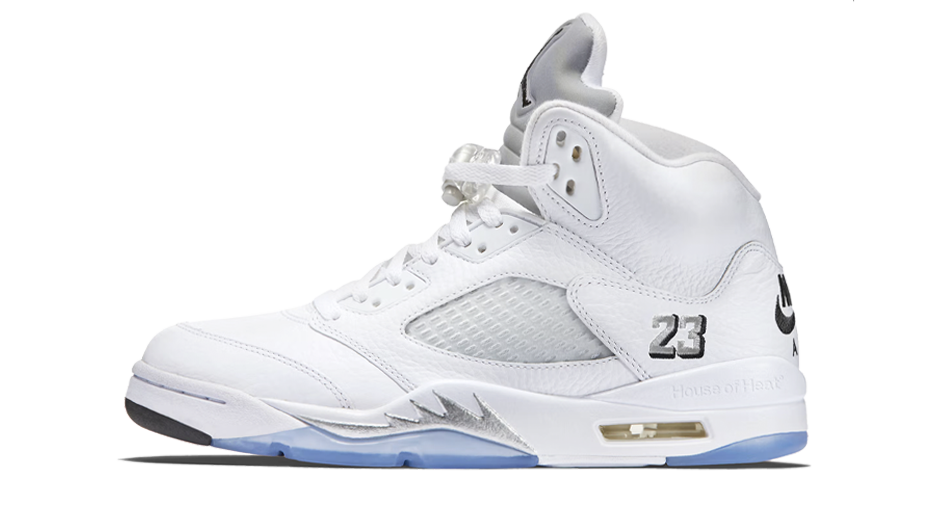 Air Jordan 5 White Metallic