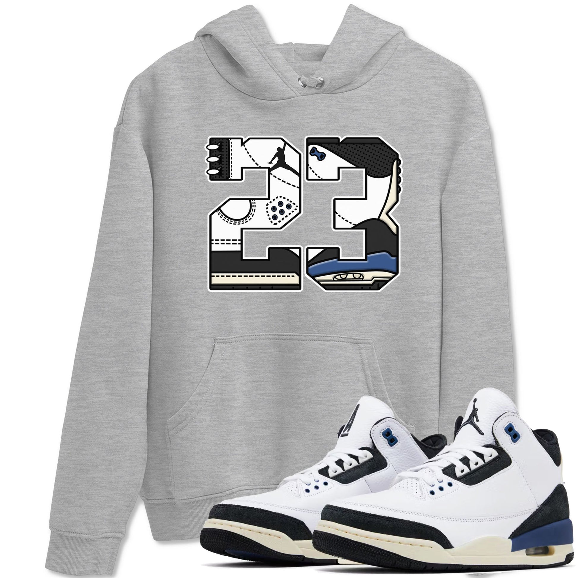 3s For The Love to match jordans 23 sneaker match tees A Ma Maniere x Air Jordan 3 Diffused Blue match shoes to clothes SNRT Sneaker Tees unisex cotton Heather Grey 1 shirts