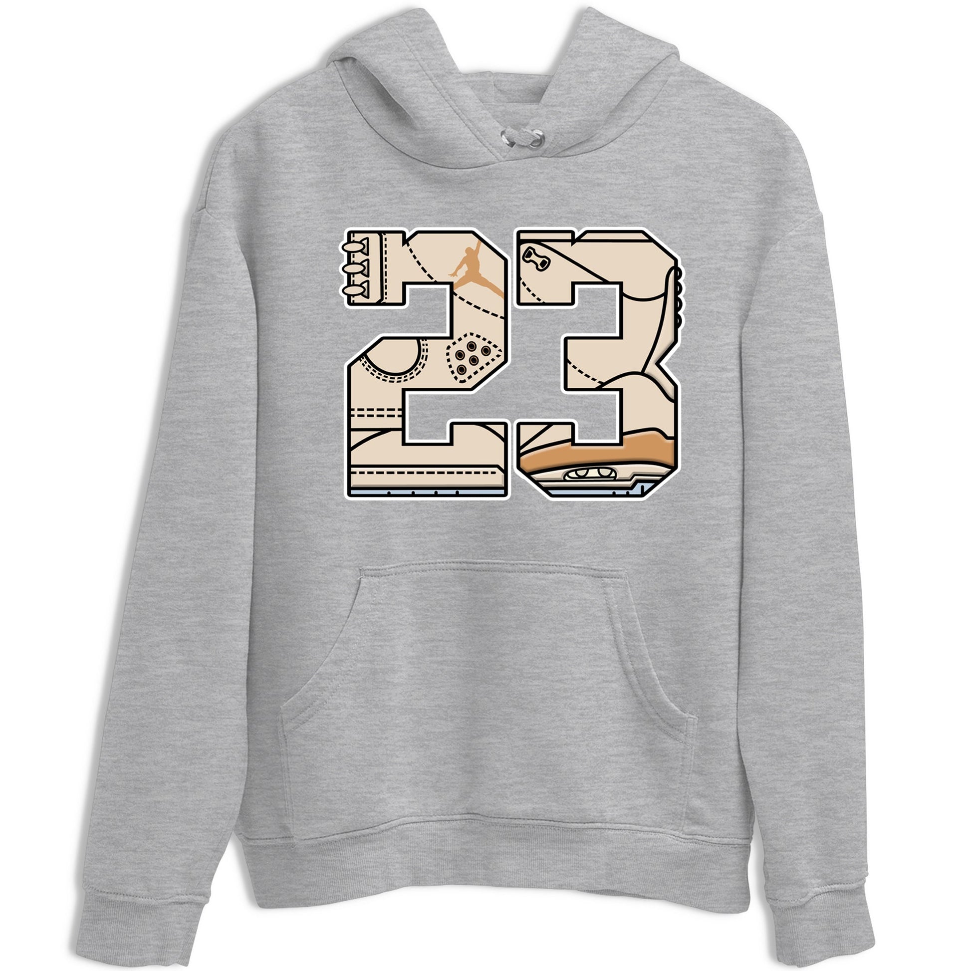 Sneaker match tees – Sneaker Tees To Match Air Jordan 3 Champagne and Oysters Shoes – 23 Tee Heather Grey 2