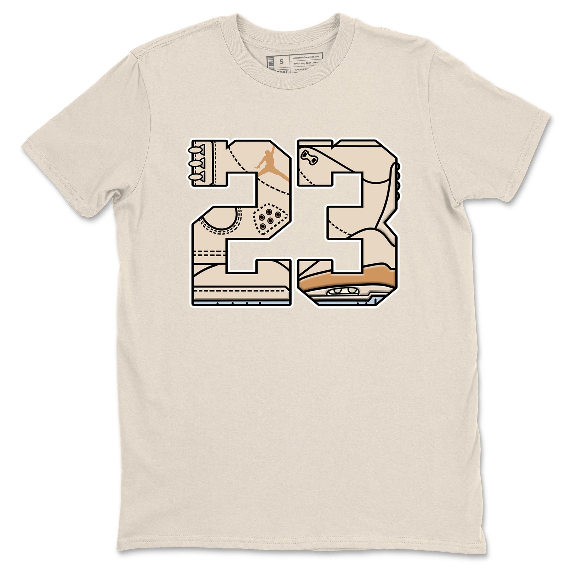 Sneaker match tees – Sneaker Tees To Match Air Jordan 3 Champagne and Oysters Shoes – 23 Tee Natural 2