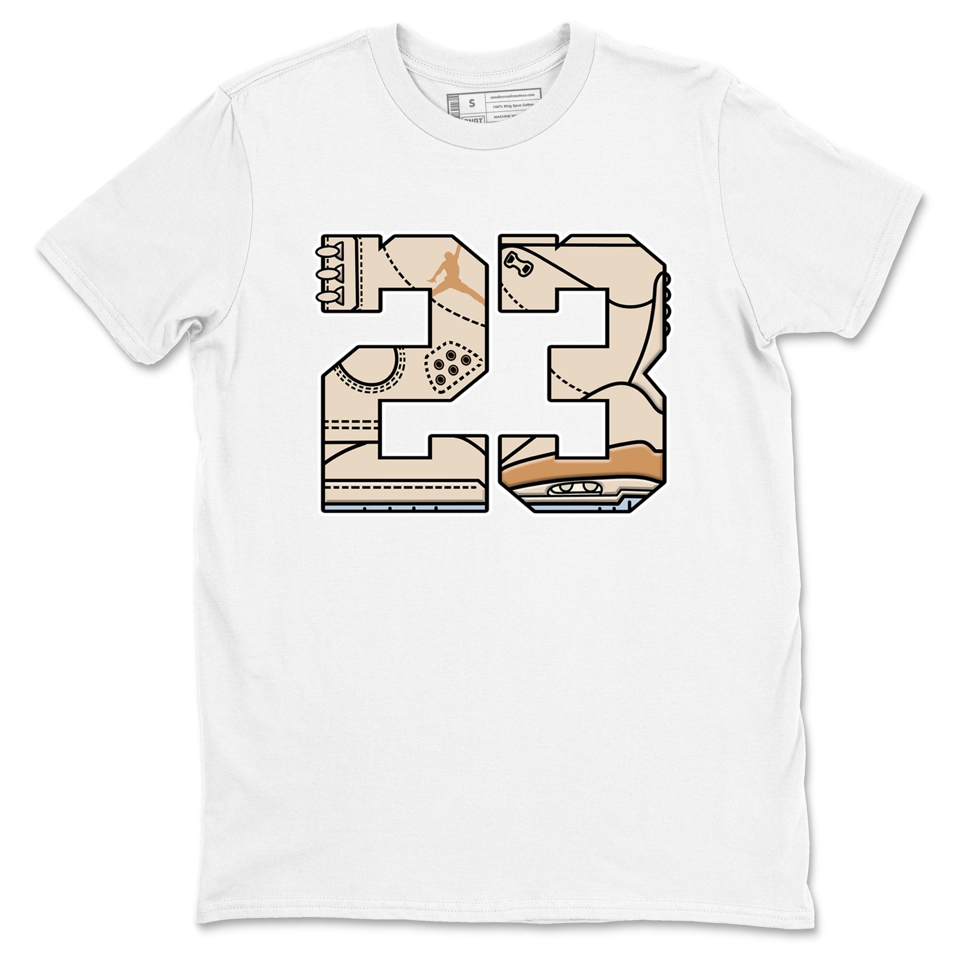 Sneaker match tees – Sneaker Tees To Match Air Jordan 3 Champagne and Oysters Shoes – 23 Tee White 2