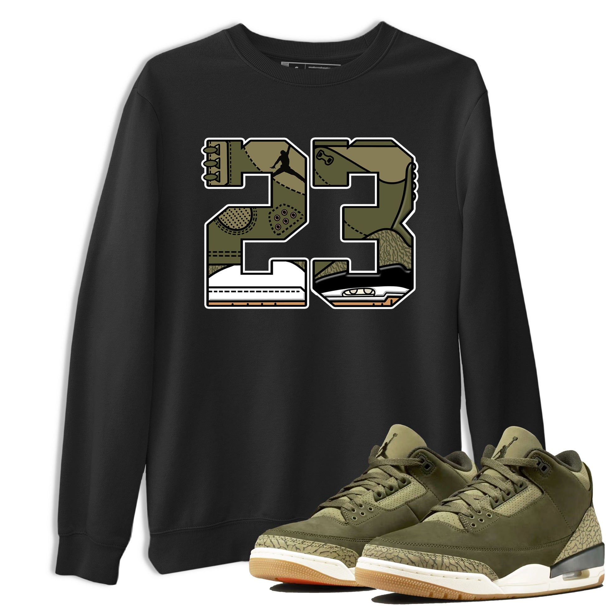 Sneaker Threads – Sneaker Threads To Match Air Jordan 3 Family Affair Shoes – 23 Tee Black 1