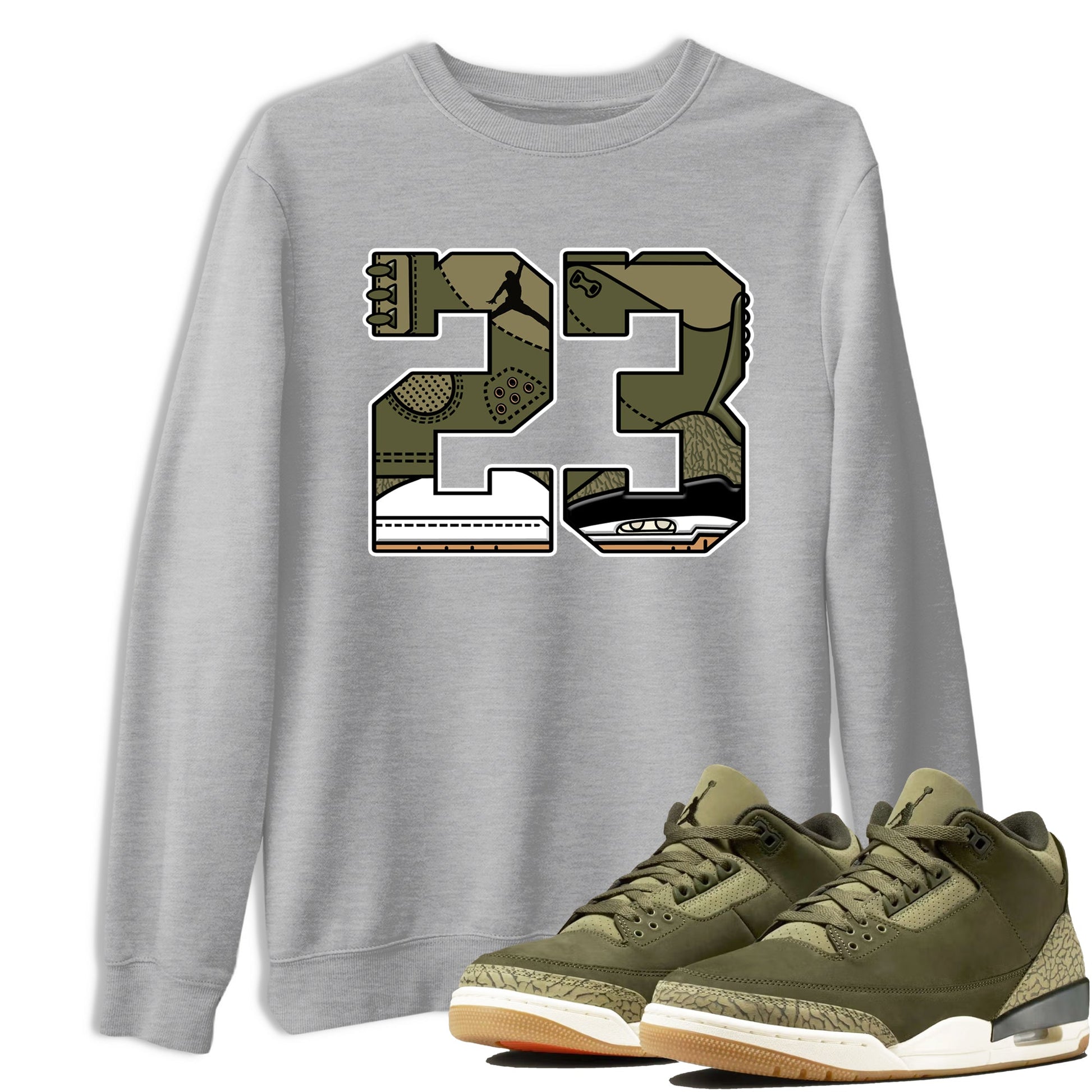 Sneaker Threads – Sneaker Threads To Match Air Jordan 3 Family Affair Shoes – 23 Tee Heather Grey 1