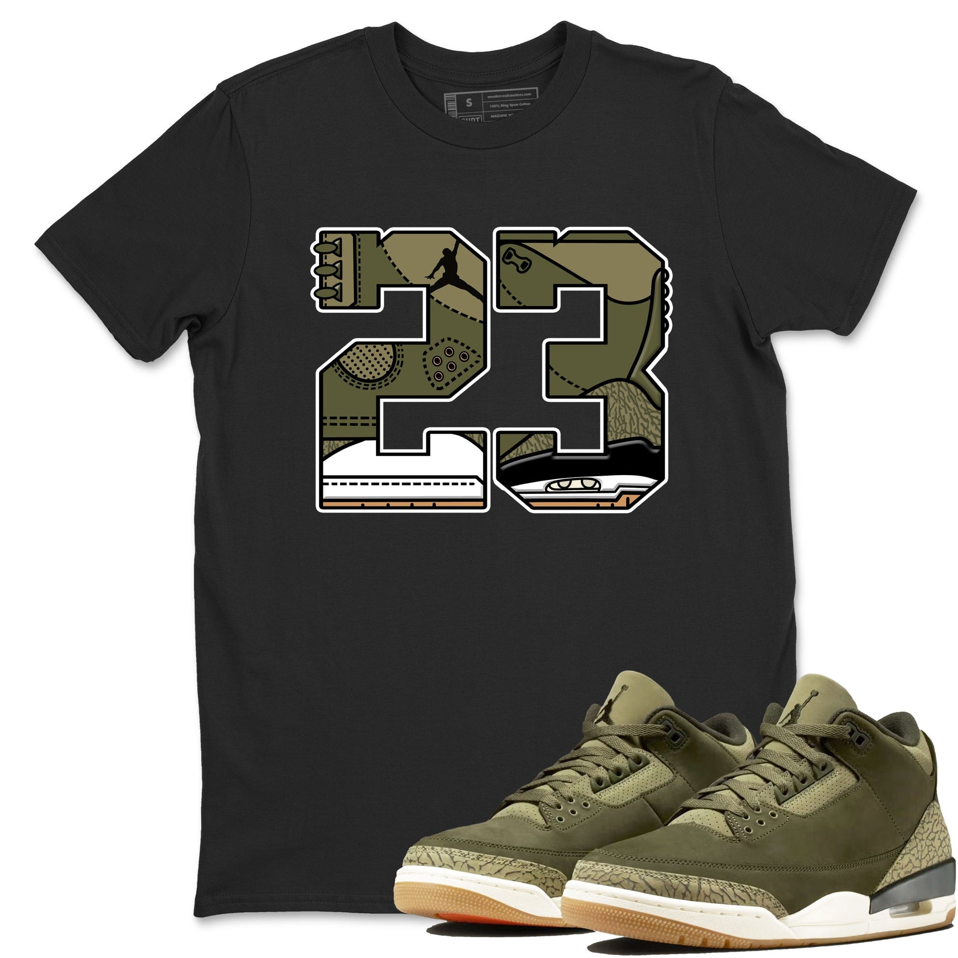 Sneaker Threads – Sneaker Threads To Match Air Jordan 3 Family Affair Shoes – 23 Tee Black 1