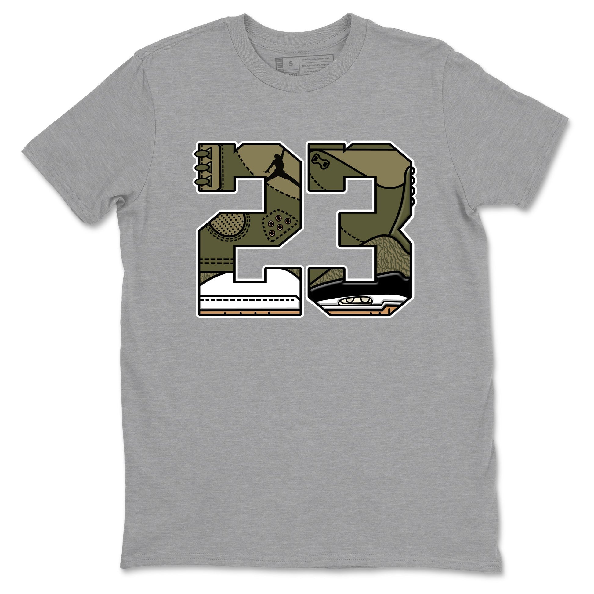 Sneaker Threads – Sneaker Threads To Match Air Jordan 3 Family Affair Shoes – 23 Tee Heather Grey 2