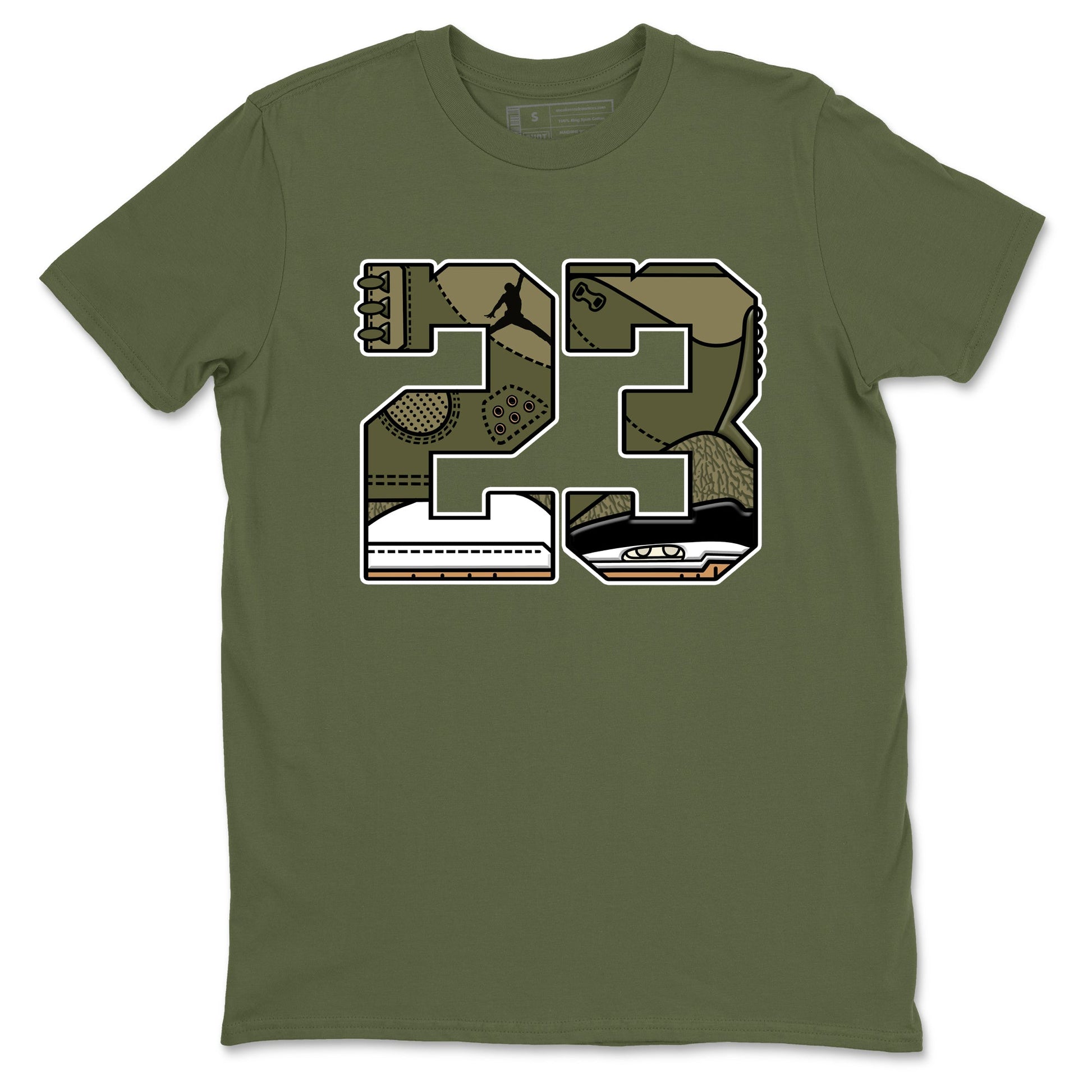 Sneaker Threads – Sneaker Threads To Match Air Jordan 3 Family Affair Shoes – 23 Tee Military Green 2