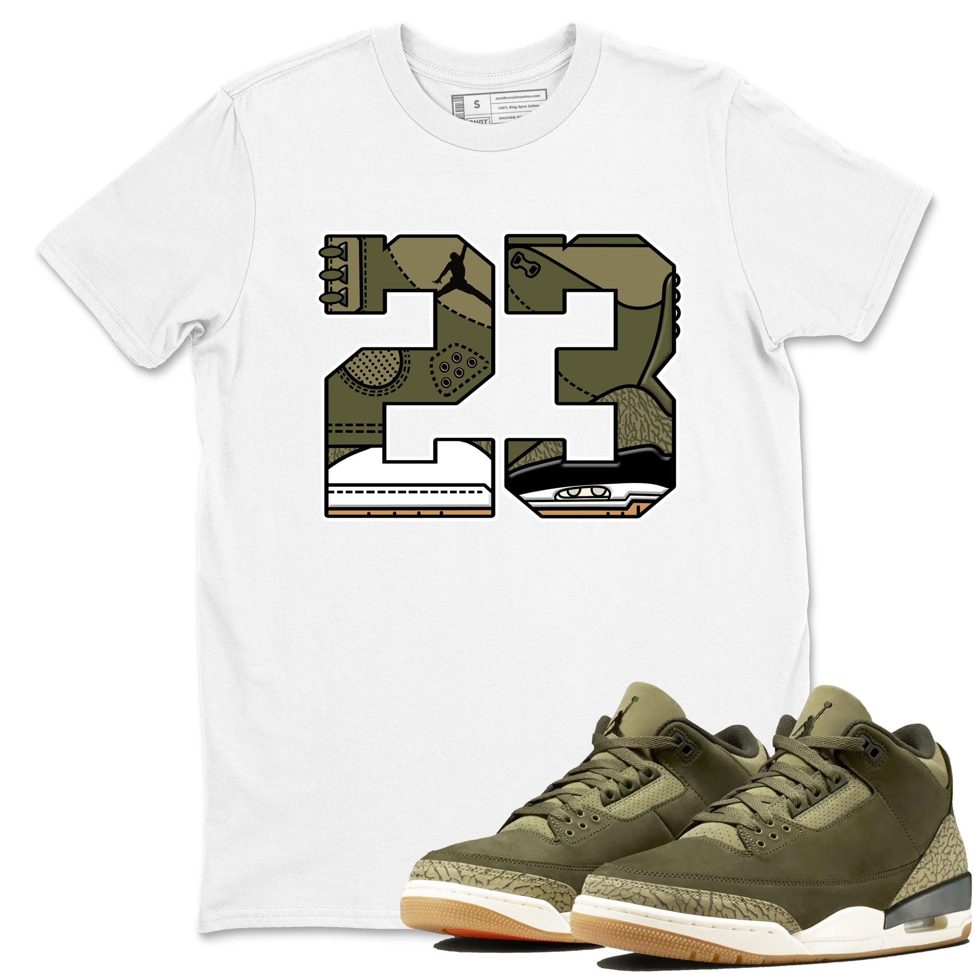 Sneaker Threads – Sneaker Threads To Match Air Jordan 3 Family Affair Shoes – 23 Tee White 1
