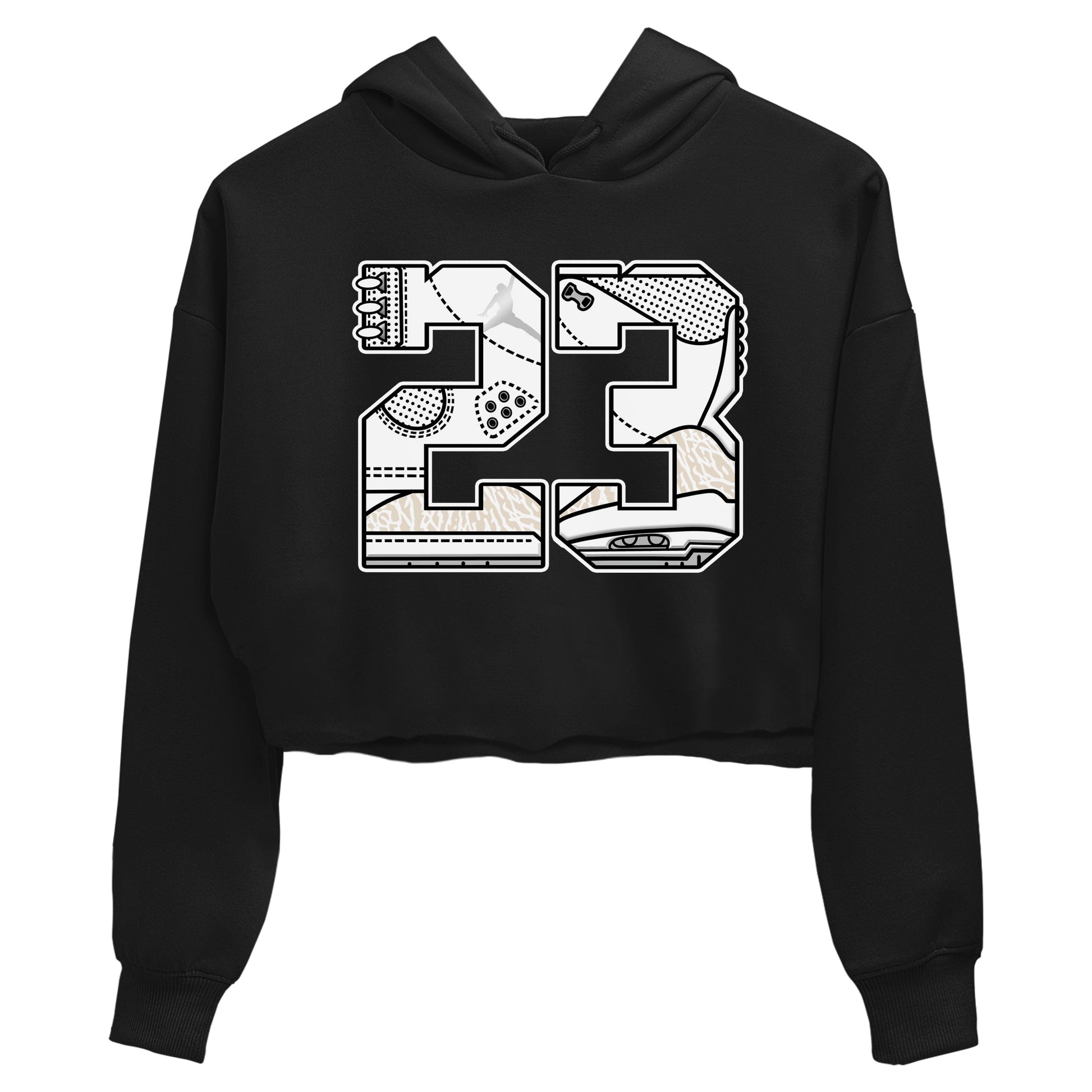 23 womens crop tee made to vibe with the Air Jordan 3 Pure Money sneakers — the perfect match in Black 2.