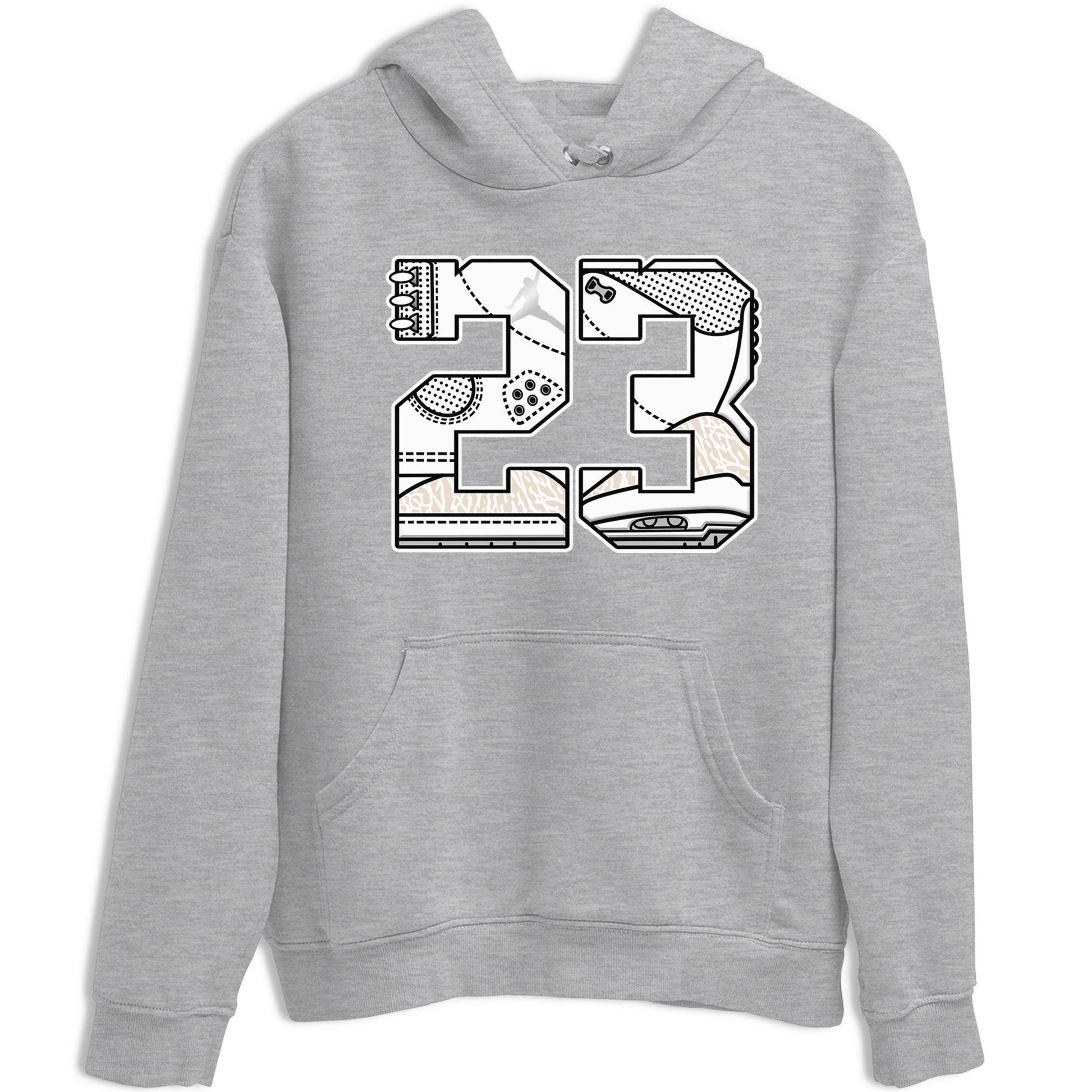23 sneaker match t-shirt styled to complete your fit with the Air Jordan 3 Pure Money sneakers, shown in Heather Grey 2.