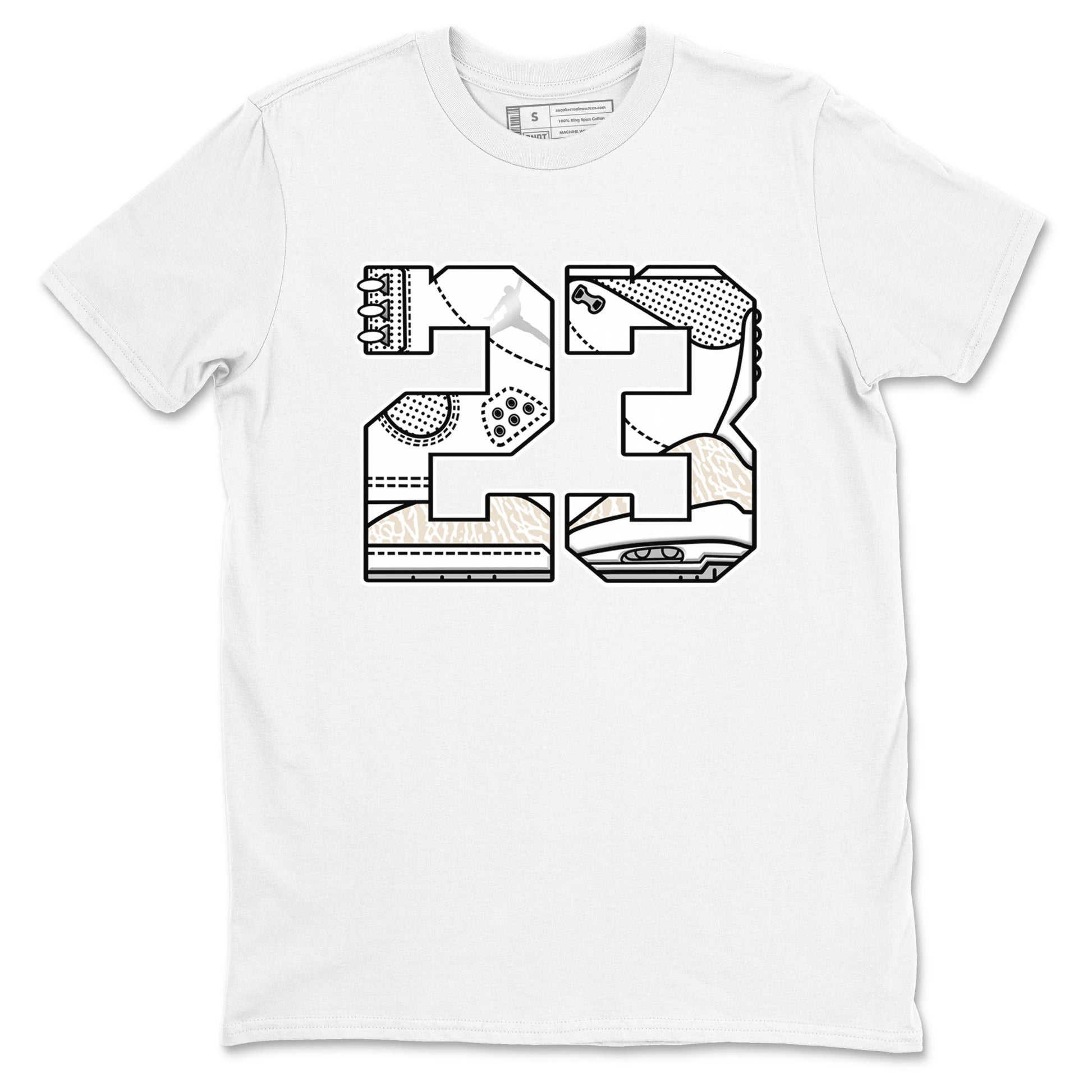 23 sneaker match t-shirt styled to complete your fit with the Air Jordan 3 Pure Money sneakers, shown in White 2.