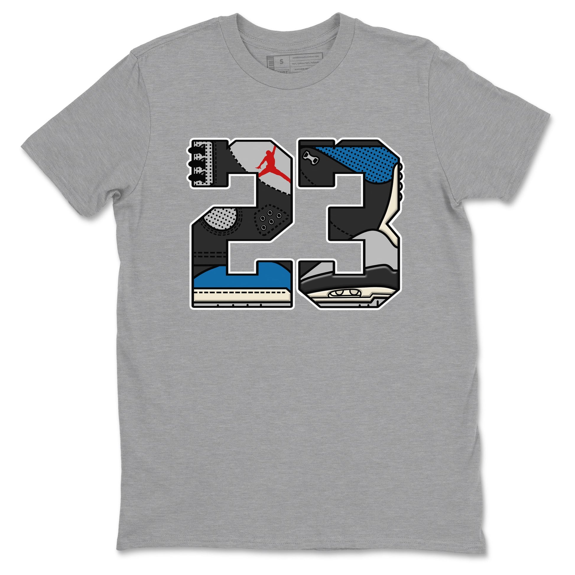23 sneaker match t-shirt styled to complete your fit with the Air Jordan 3 Rare Air sneakers, shown in Heather Grey 2.