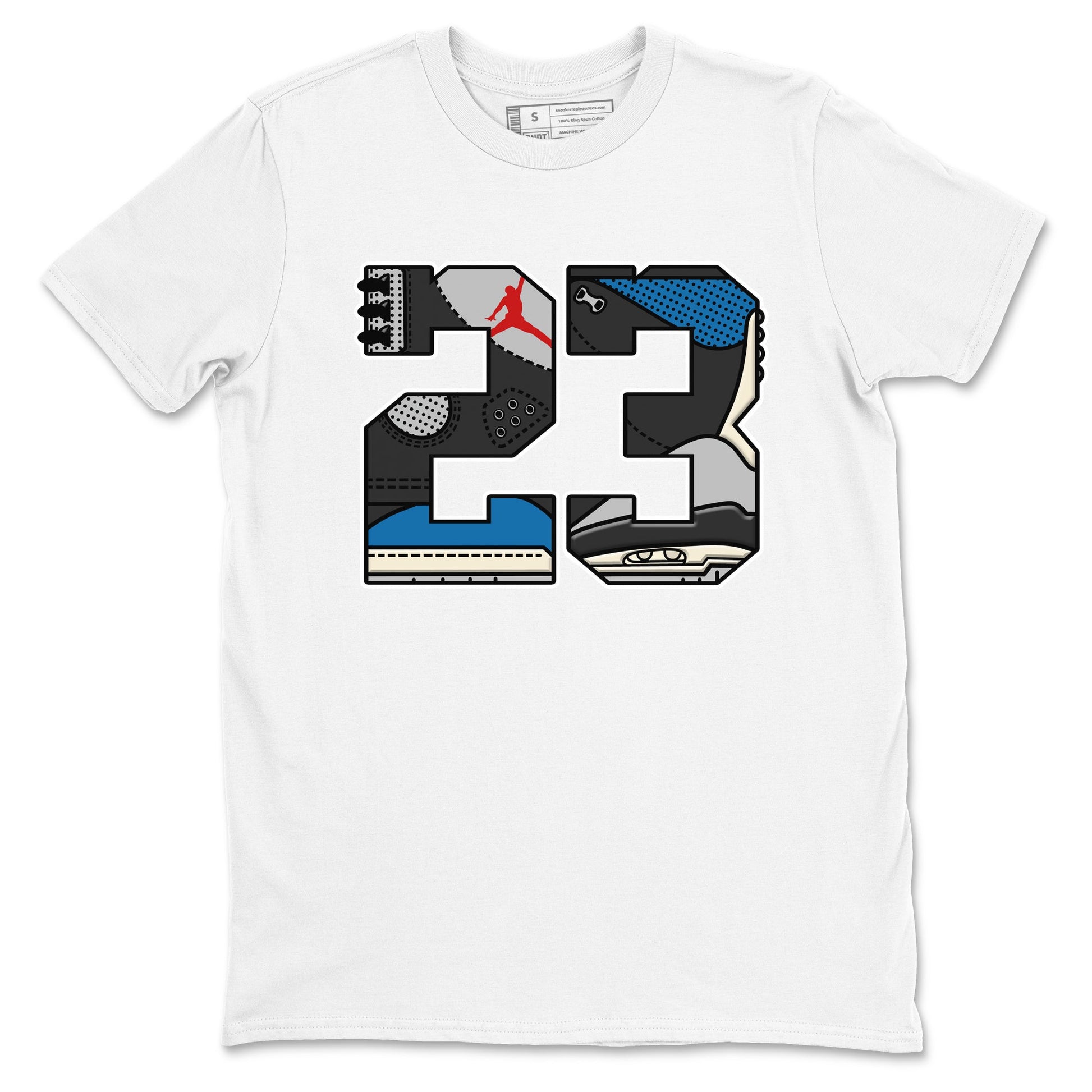 23 sneaker match t-shirt styled to complete your fit with the Air Jordan 3 Rare Air sneakers, shown in White 2.