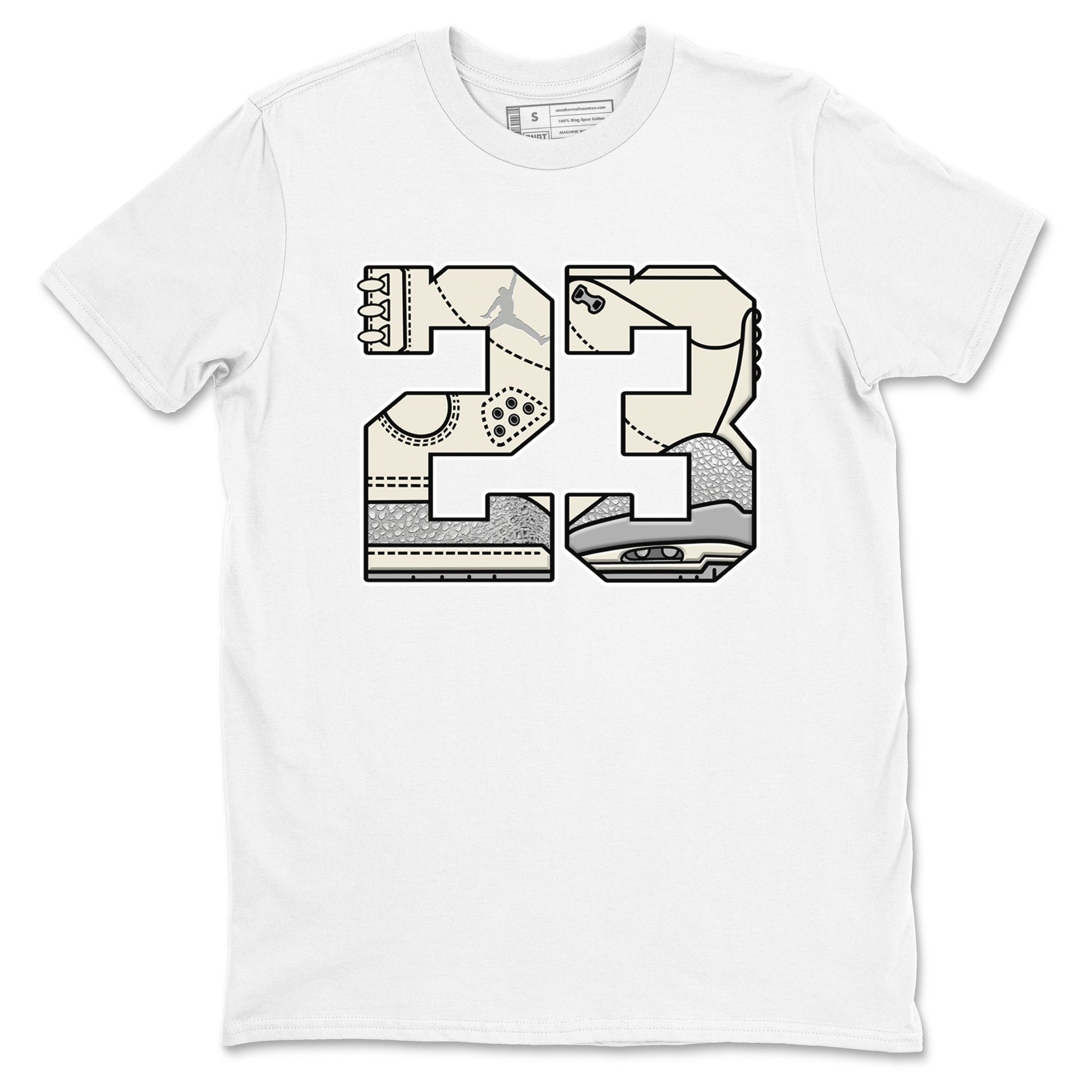 3s Sail and Cement Grey shirts to match jordans 23 sneaker match tees Air Jordan 3 Retro Sail and Cement Grey match shoes to clothes SNRT Sneaker Tees unisex cotton White 2 shirts