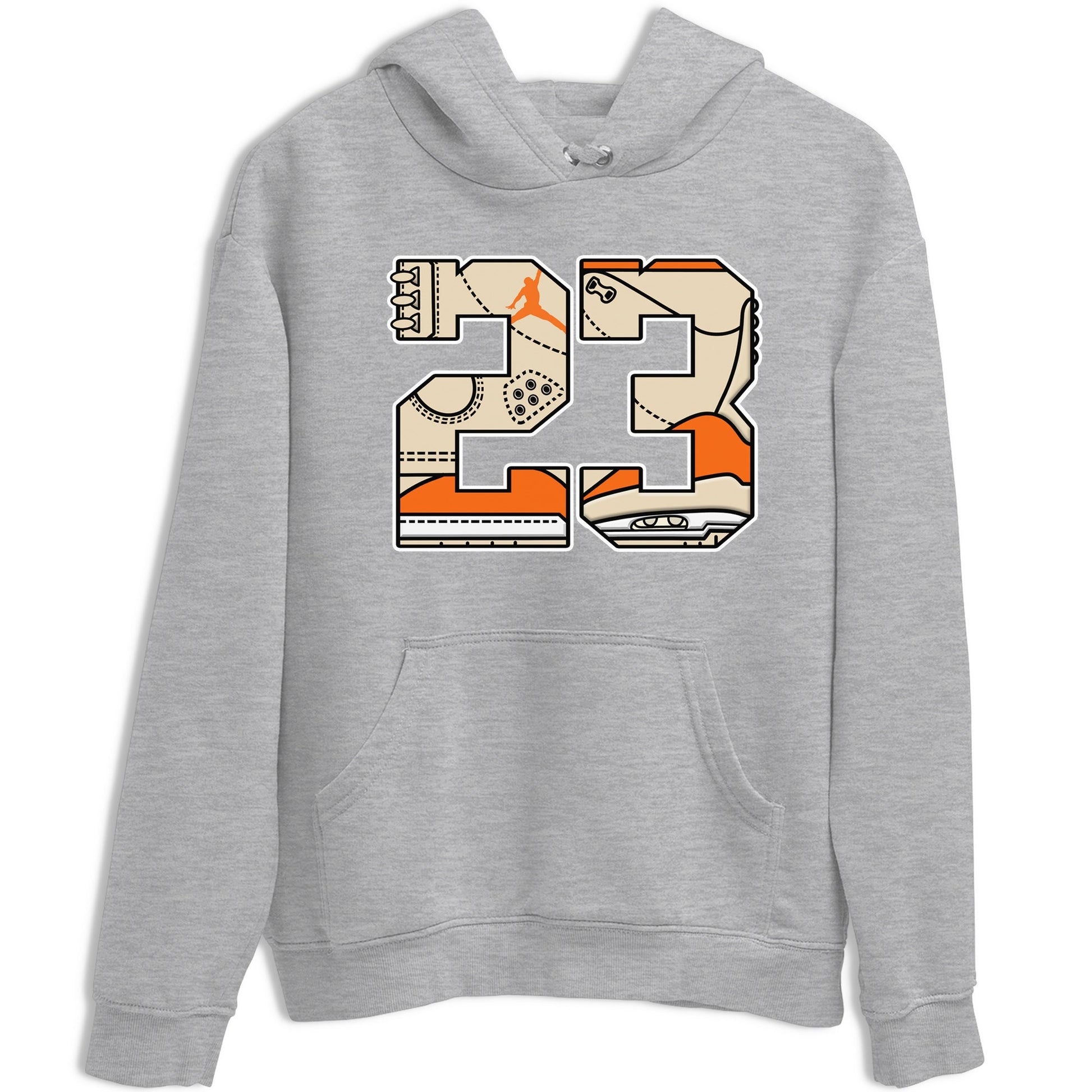 23 sneaker match t-shirt styled to complete your fit with the Air Jordan 3 Starfish sneakers, shown in Heather Grey 2.
