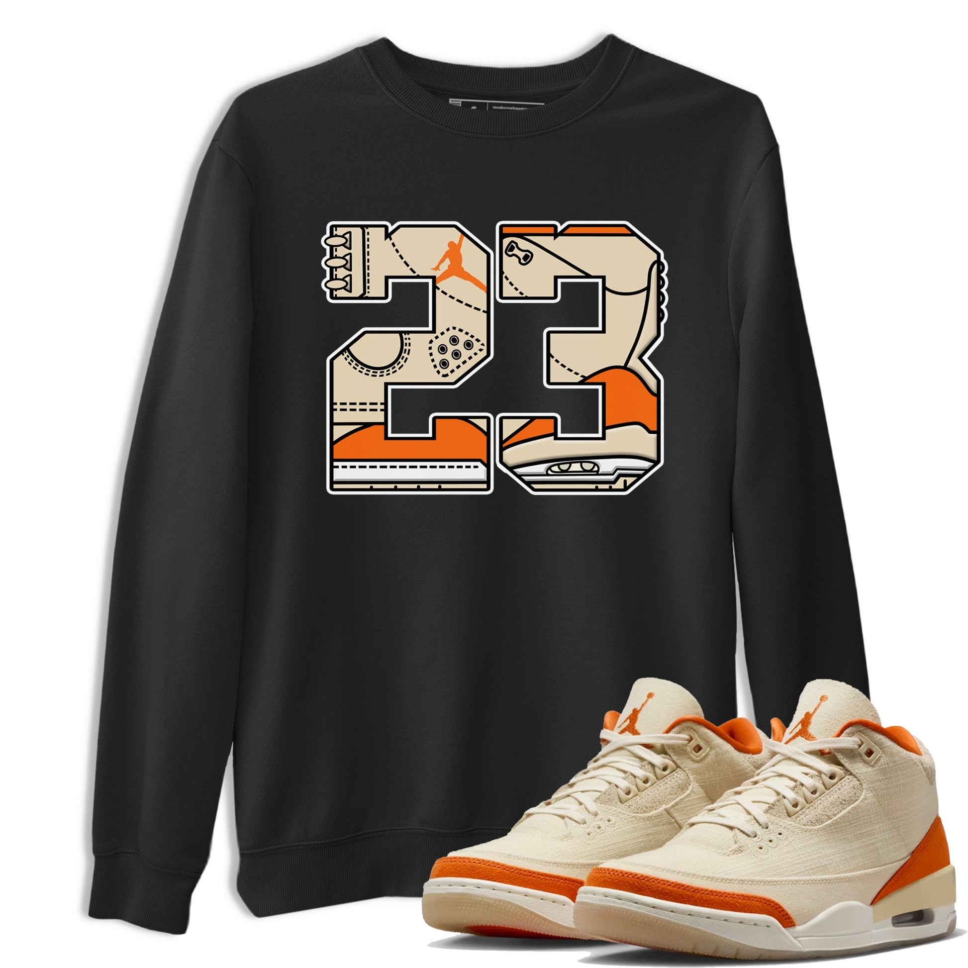 23 sneaker match t-shirt styled to complete your fit with the Air Jordan 3 Starfish sneakers, shown in Black 1.