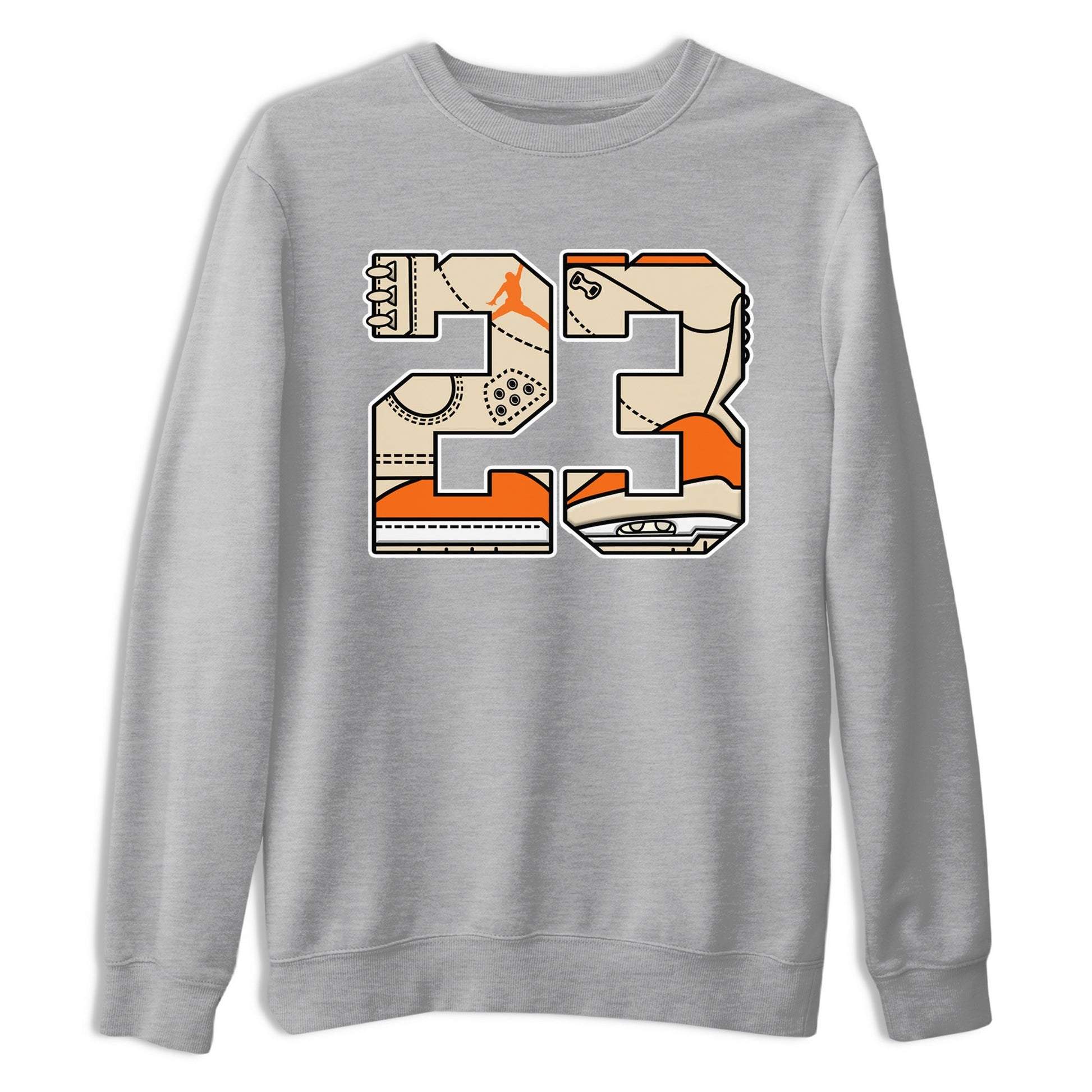 23 sneaker match t-shirt styled to complete your fit with the Air Jordan 3 Starfish sneakers, shown in Heather Grey 2.