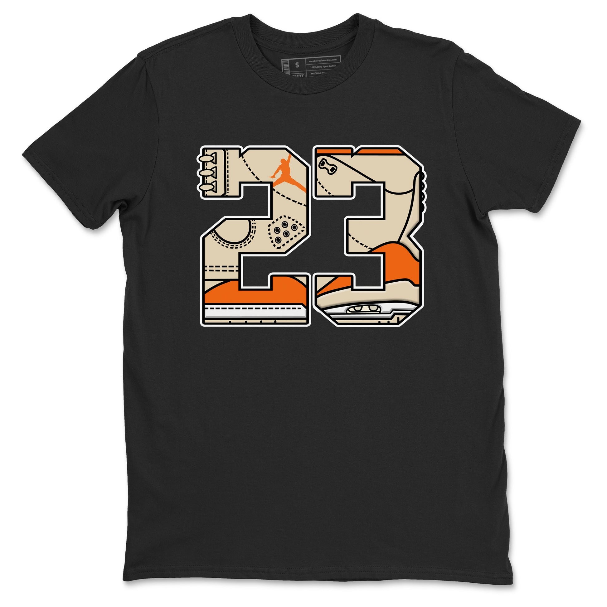 23 sneaker match t-shirt styled to complete your fit with the Air Jordan 3 Starfish sneakers, shown in Black 2.