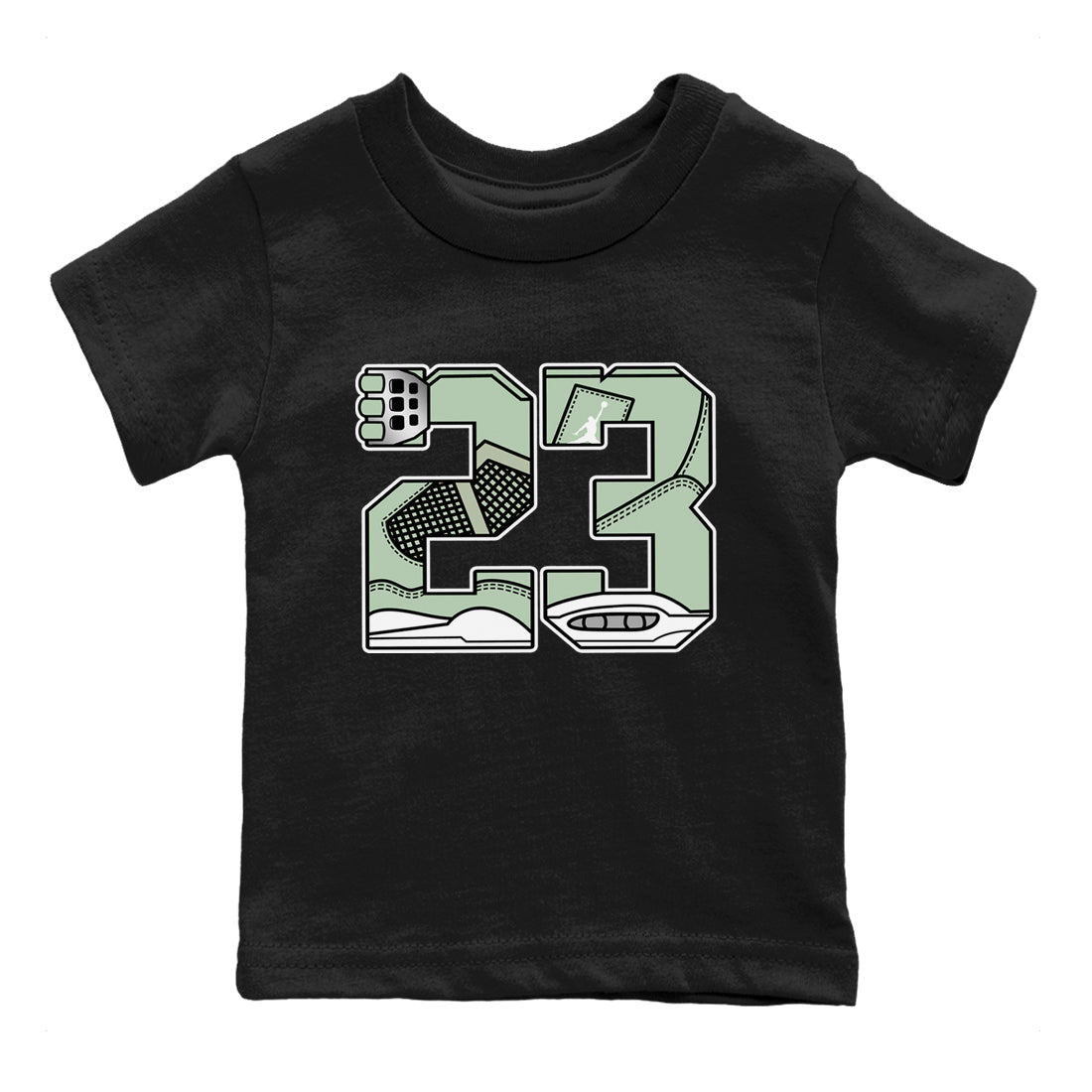 4s Abundance shirts to match jordans 23 sneaker match tees Air Jordan 4 Seafoam match shoes to clothes SNRT Sneaker Tees Youth Baby Black 2 tee