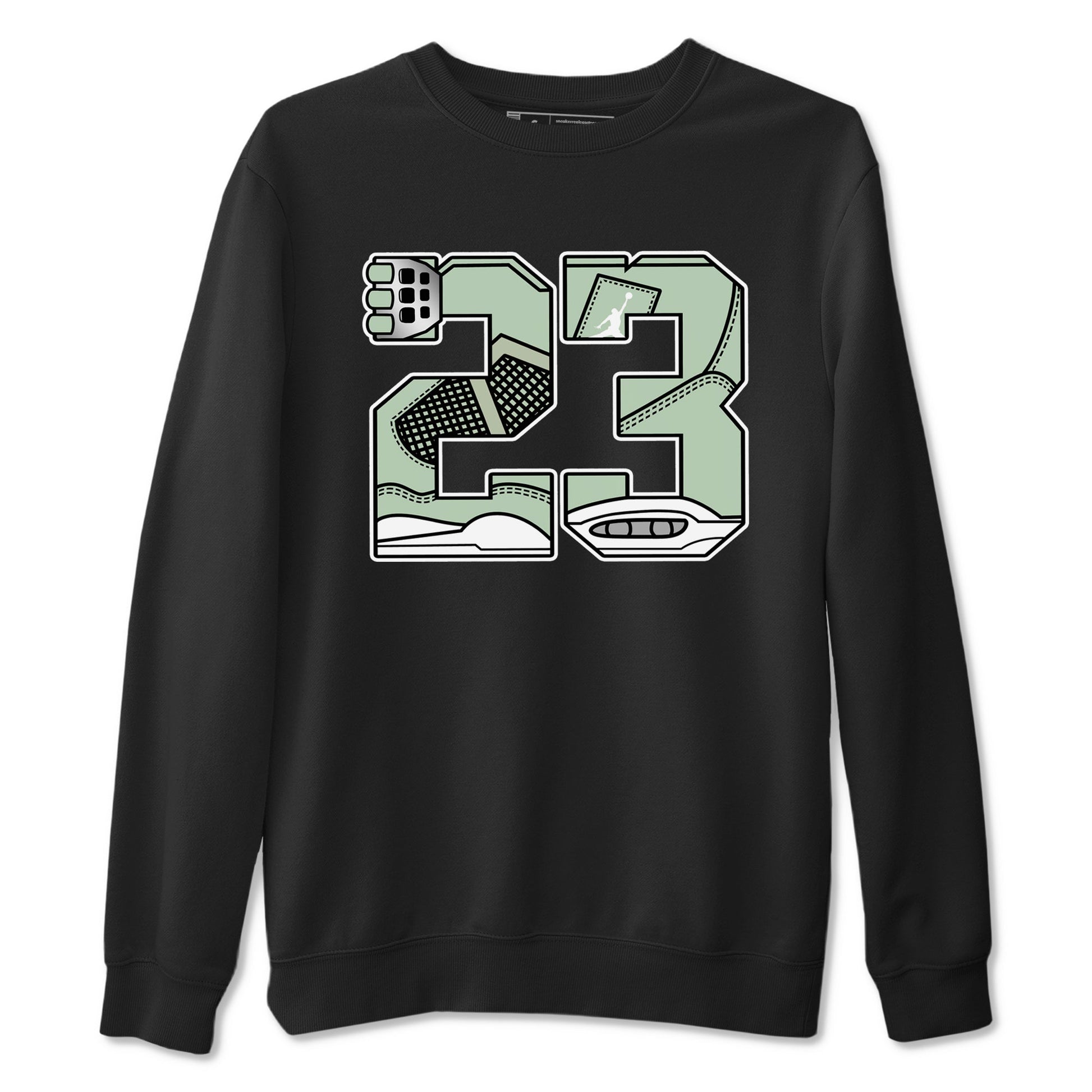 4s Abundance shirts to match jordans 23 sneaker match tees Air Jordan 4 Seafoam match shoes to clothes SNRT Sneaker Tees unisex cotton Black 2 shirts