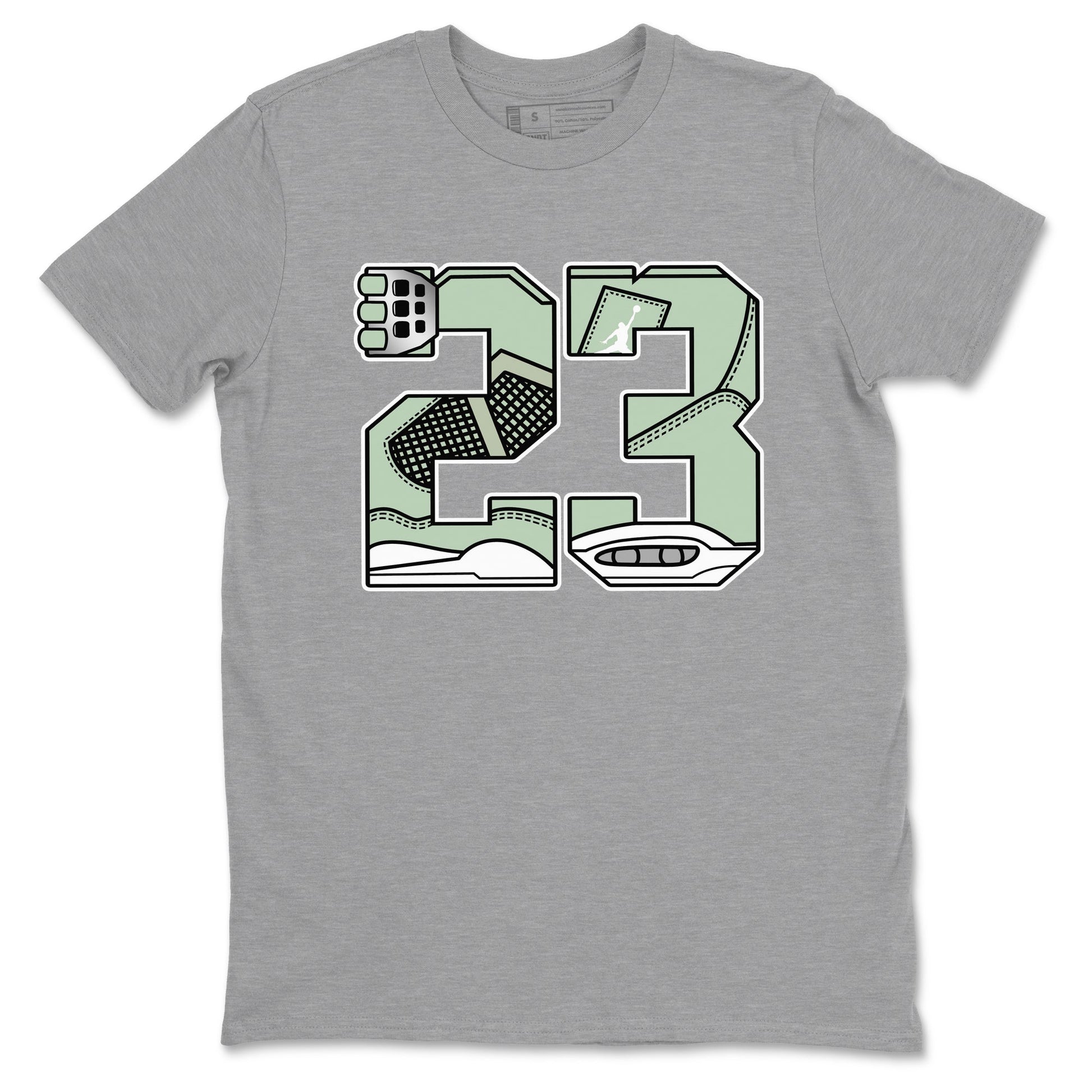 4s Abundance shirts to match jordans 23 sneaker match tees Air Jordan 4 Seafoam match shoes to clothes SNRT Sneaker Tees unisex cotton Heather Grey 2 shirts
