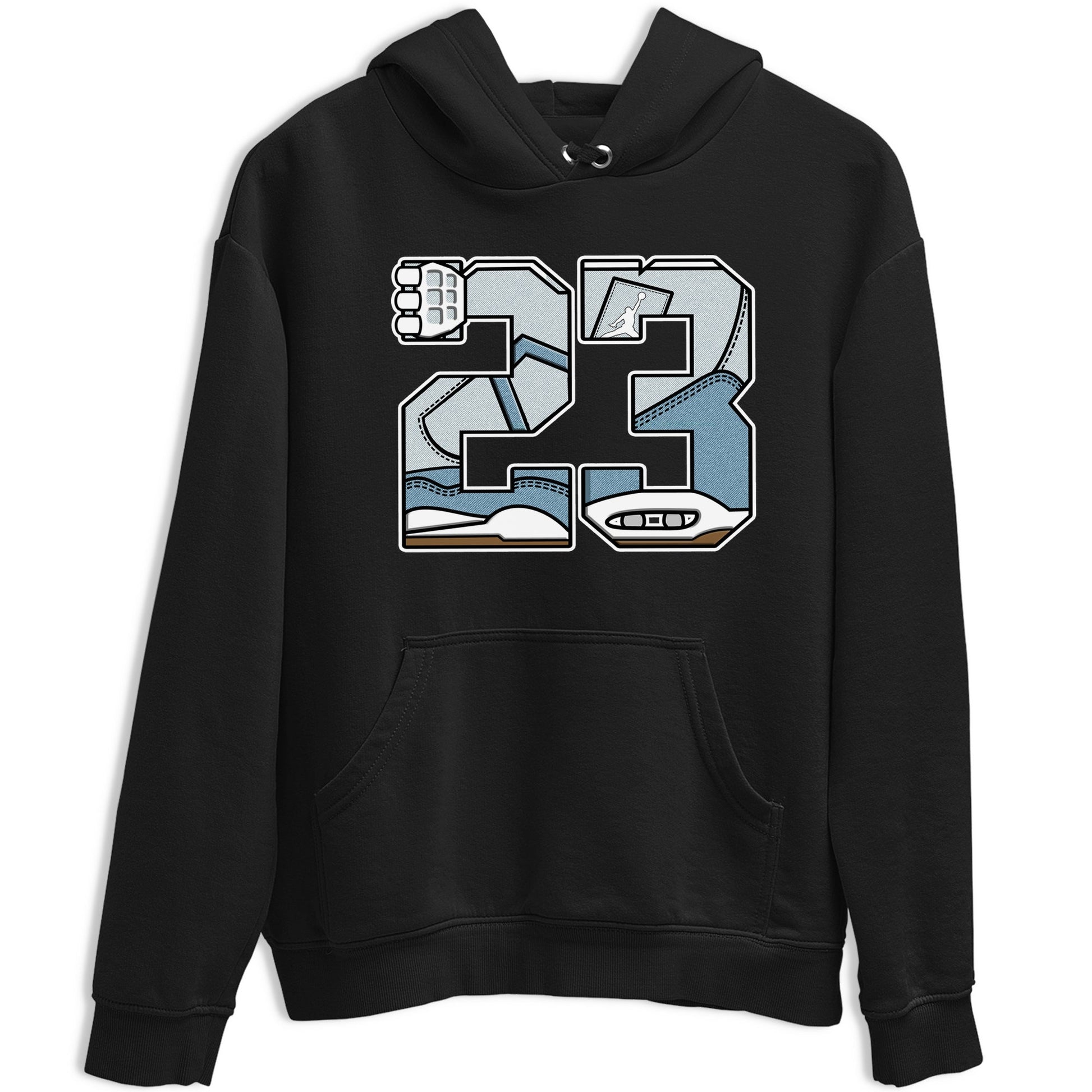 Sneaker match tees – Sneaker Tees To Match 4s Worn Blue Air Jordan 4 Denim Shoes – 23 Tee Black 2