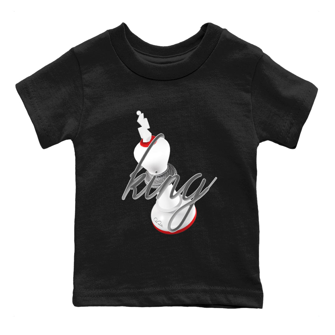 3s Cement Grey shirts to match jordans 3D King sneaker match tees Air Jordan 3 Cement Grey SNRT Sneaker Release Tees Youth Baby Black 2 crew neck shirts