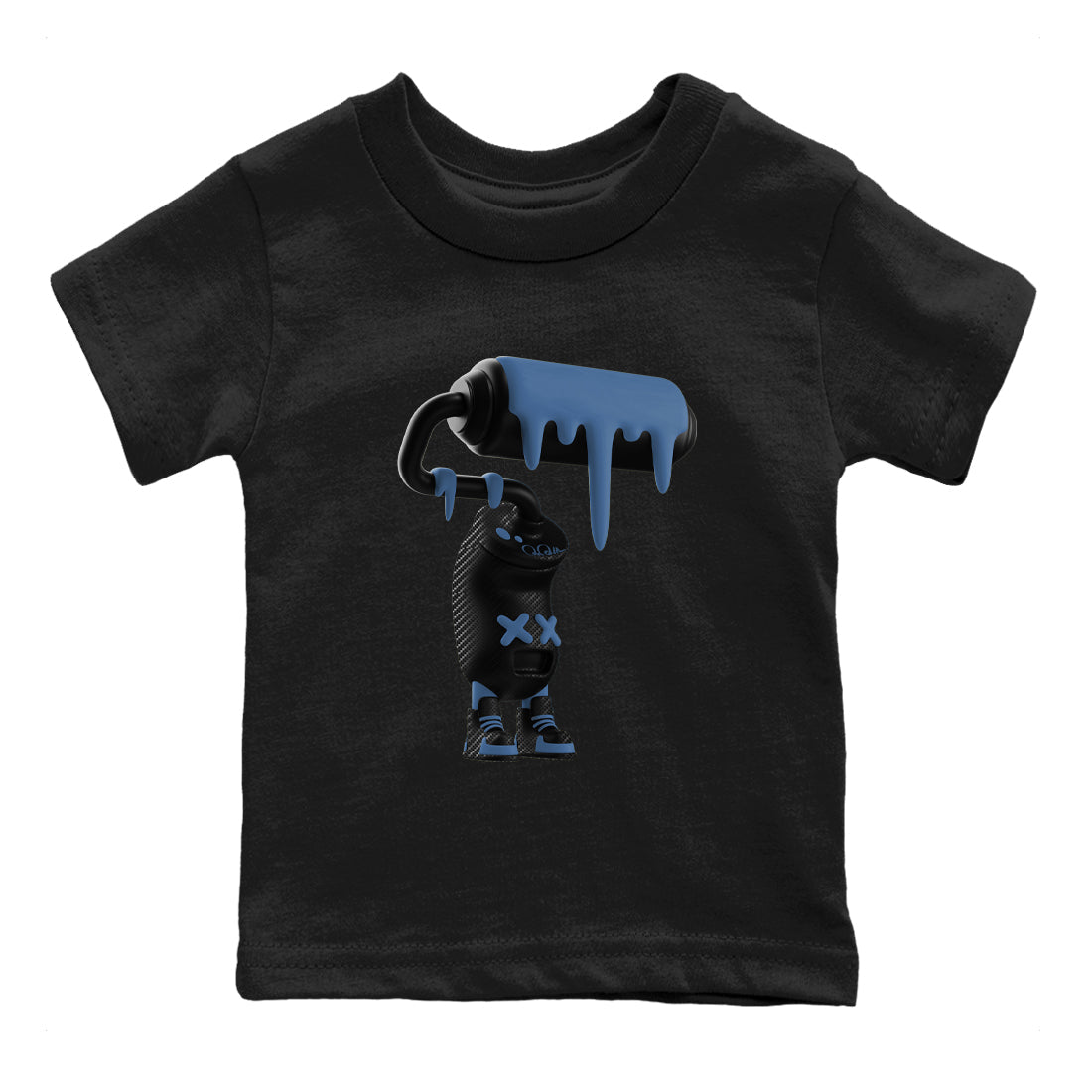 Sneaker Threads – Sneaker Tees To Match Air Foamposite One Carbon Fiber – 3D Paint Roller Youth Graphic Tee Black 2. Perfect for Jordan releases 2025 colorways.