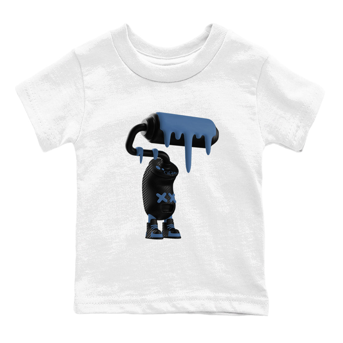 Sneaker Threads – Sneaker Tees To Match Air Foamposite One Carbon Fiber – 3D Paint Roller Youth Graphic Tee White 2. Perfect for Jordan releases 2025 colorways.
