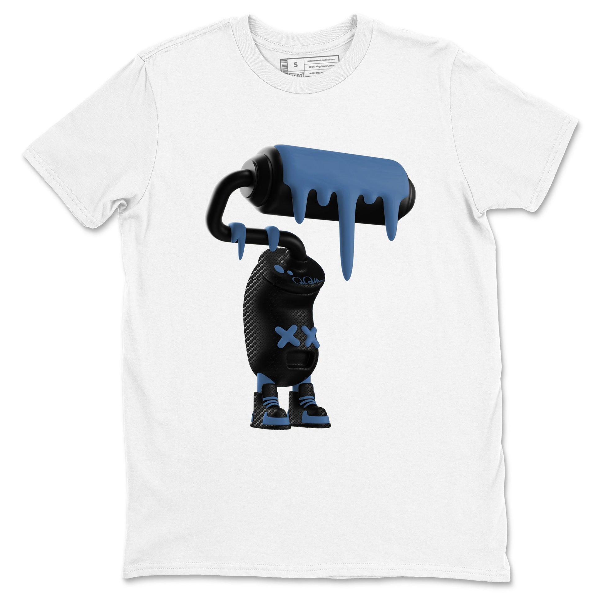 Sneaker Threads – Sneaker Tees To Match Air Foamposite One Carbon Fiber – 3D Paint Roller Graphic Tee White 2. Perfect for Jordan releases 2025 colorways.