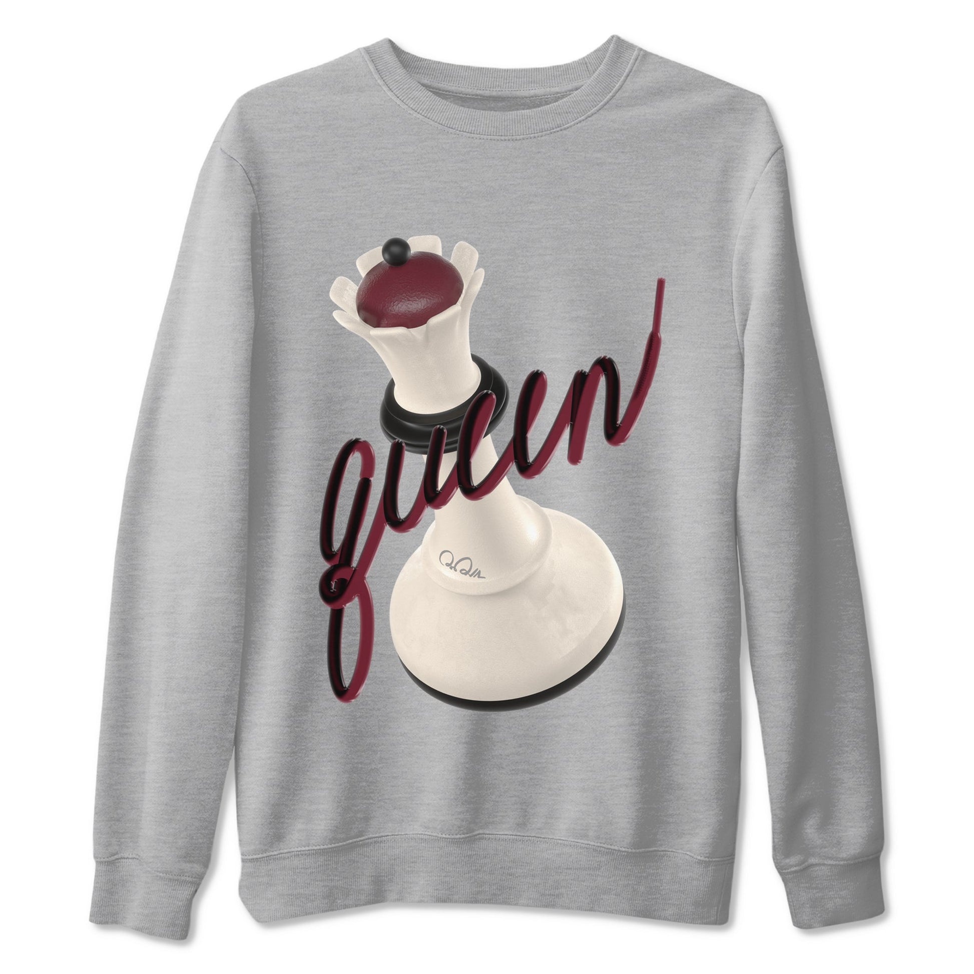 4s A Ma Maniere x Fossil Stone shirts to match jordans 3D Queen sneaker match tees Air Jordan 4 A Ma Maniere x Fossil Stone match shoes to clothes SNRT Sneaker Tees unisex cotton Heather Grey 2 shirts
