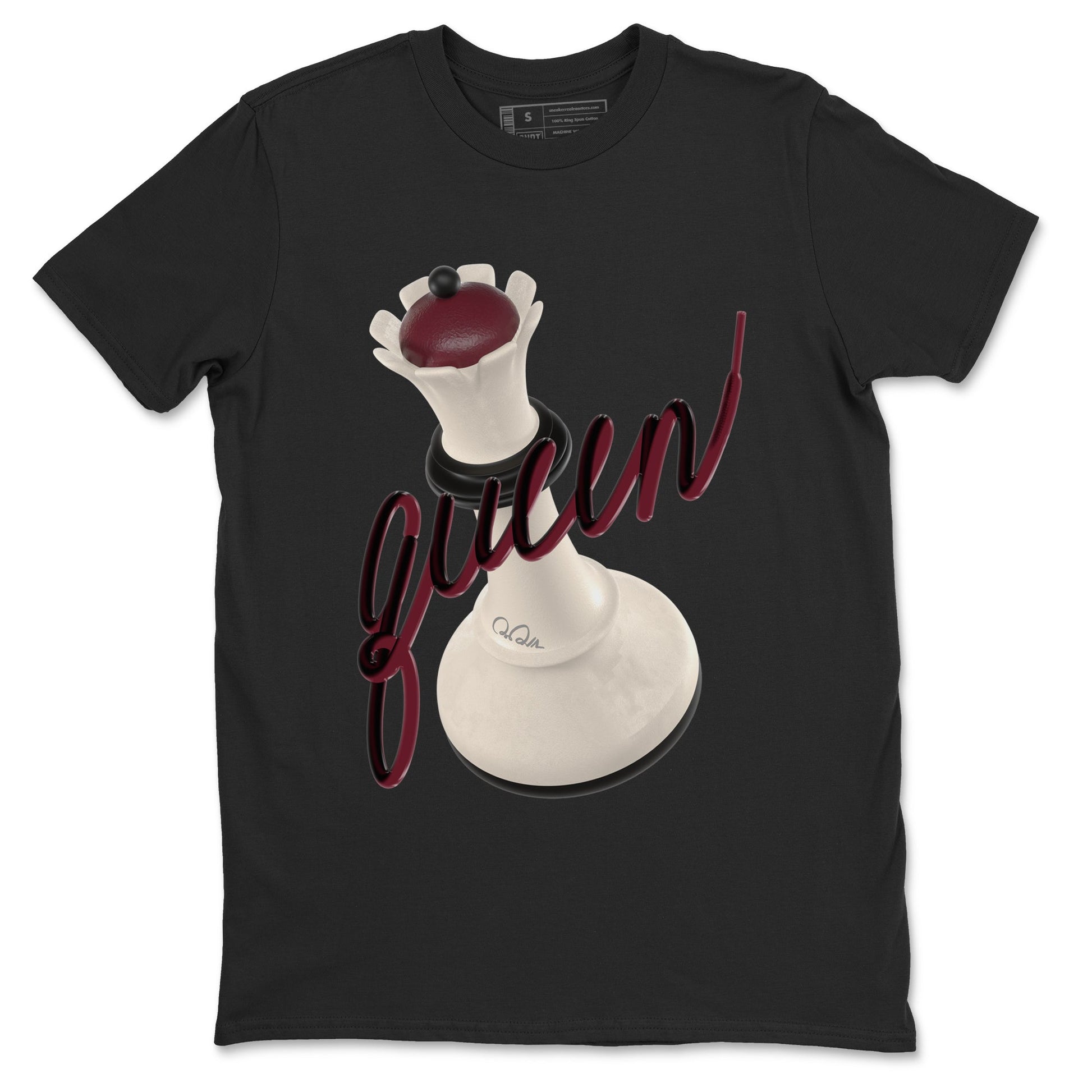 4s A Ma Maniere x Fossil Stone shirts to match jordans 3D Queen sneaker match tees Air Jordan 4 A Ma Maniere x Fossil Stone match shoes to clothes SNRT Sneaker Tees unisex cotton Black 2 shirts