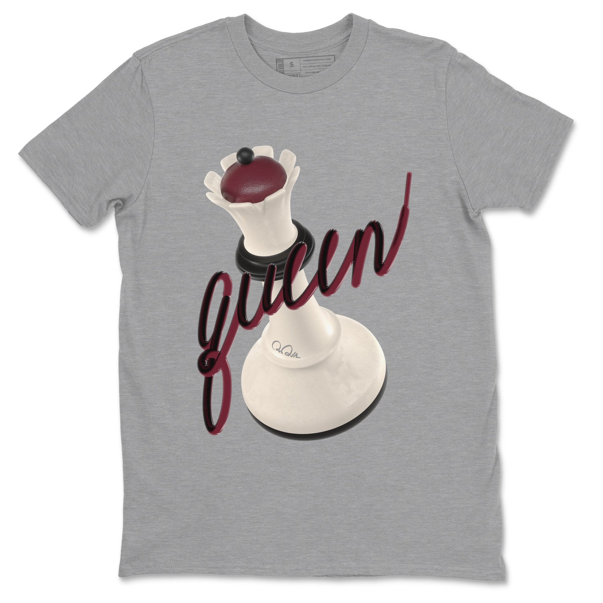 4s A Ma Maniere x Fossil Stone shirts to match jordans 3D Queen sneaker match tees Air Jordan 4 A Ma Maniere x Fossil Stone match shoes to clothes SNRT Sneaker Tees unisex cotton Heather Grey 2 shirts