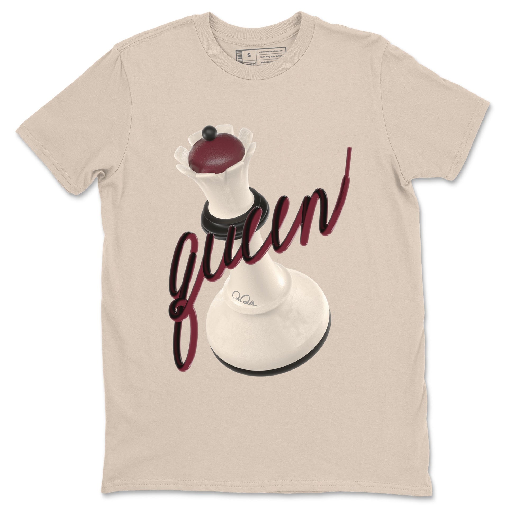 4s A Ma Maniere x Fossil Stone shirts to match jordans 3D Queen sneaker match tees Air Jordan 4 A Ma Maniere x Fossil Stone match shoes to clothes SNRT Sneaker Tees unisex cotton Sand 2 shirts