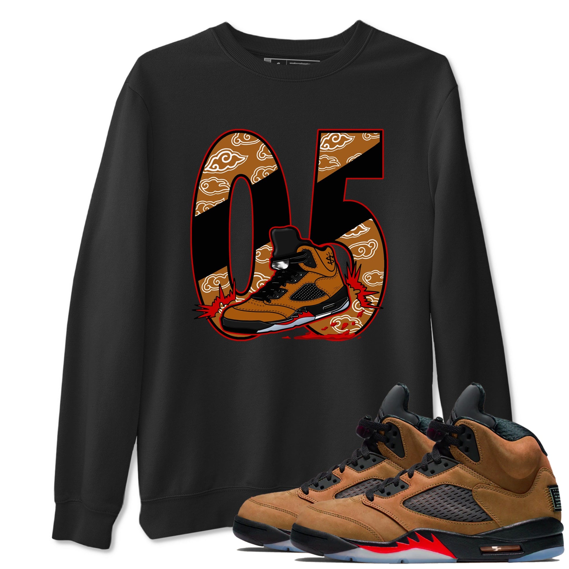 5s Archaeo Brown shirts to match jordans Aggressive Dribble sneaker match tees Air Jordan 5 Archaeo Brown match shoes to clothes SNRT Sneaker Tees unisex cotton Black 1 shirts