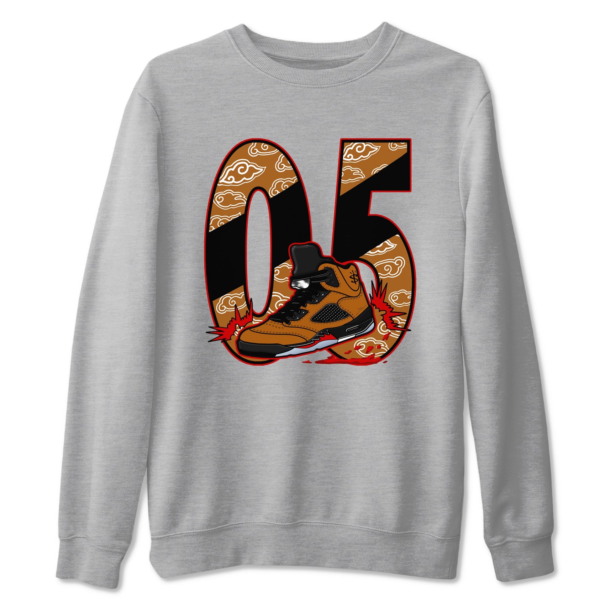 5s Archaeo Brown shirts to match jordans Aggressive Dribble sneaker match tees Air Jordan 5 Archaeo Brown match shoes to clothes SNRT Sneaker Tees unisex cotton Heather Grey 2 shirts