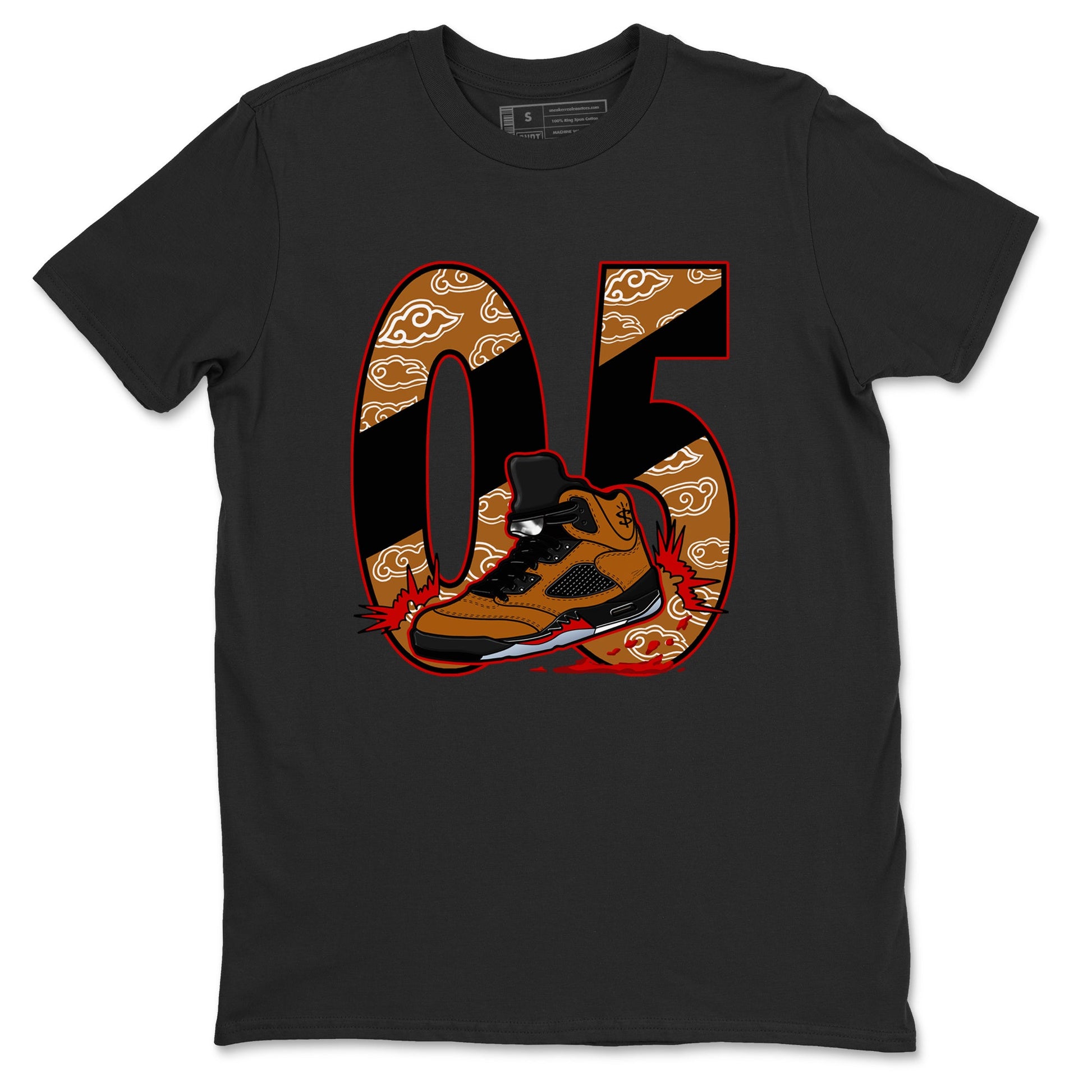 5s Archaeo Brown shirts to match jordans Aggressive Dribble sneaker match tees Air Jordan 5 Archaeo Brown match shoes to clothes SNRT Sneaker Tees unisex cotton Black 2 shirts