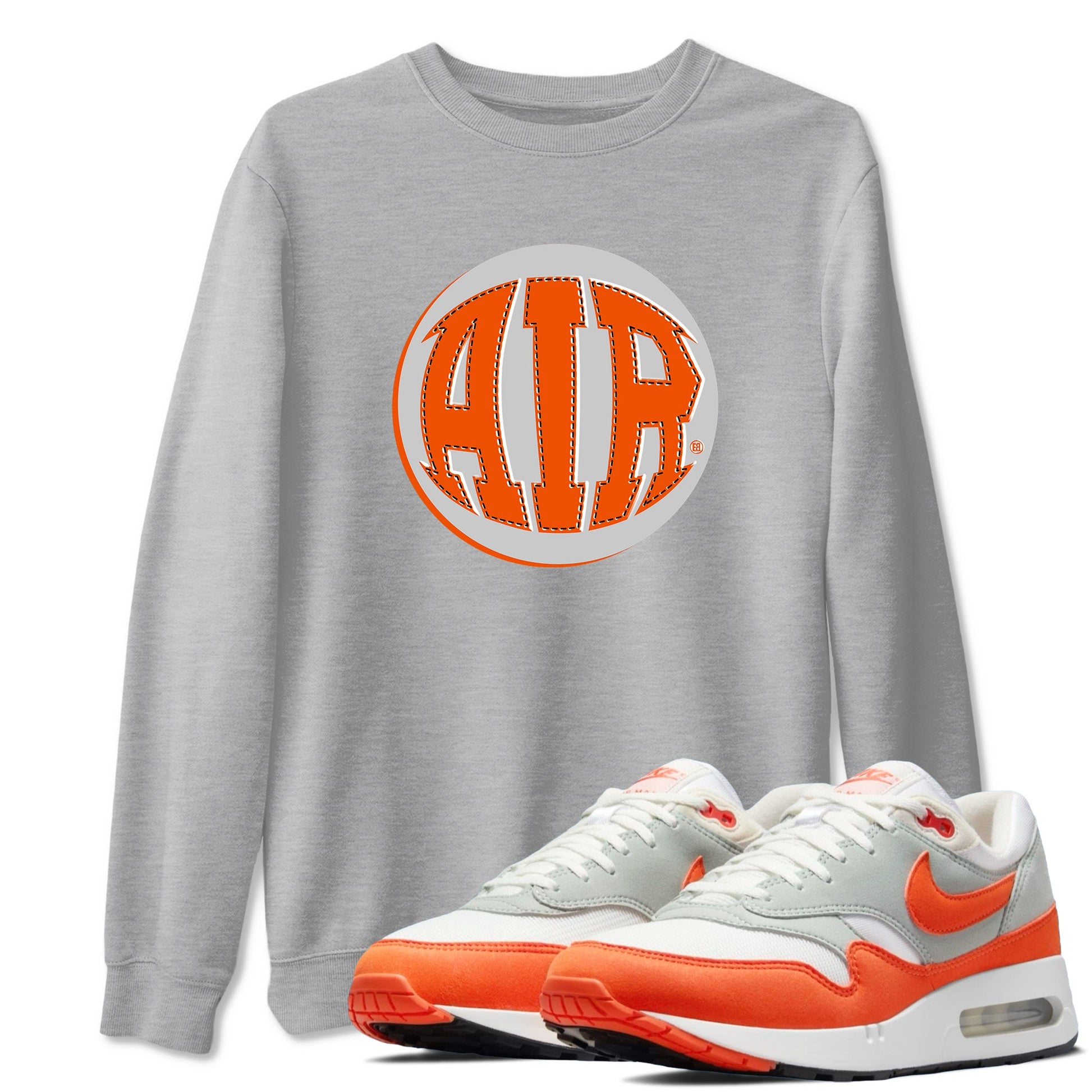 Air Max 1 OG '86 'Summit White and Cosmic Clay shirts to match jordans AIR sneaker match tees Air Max 1 Cosmic Clay match shoes to clothes SNRT Sneaker Tees unisex cotton Heather Grey 1 shirts