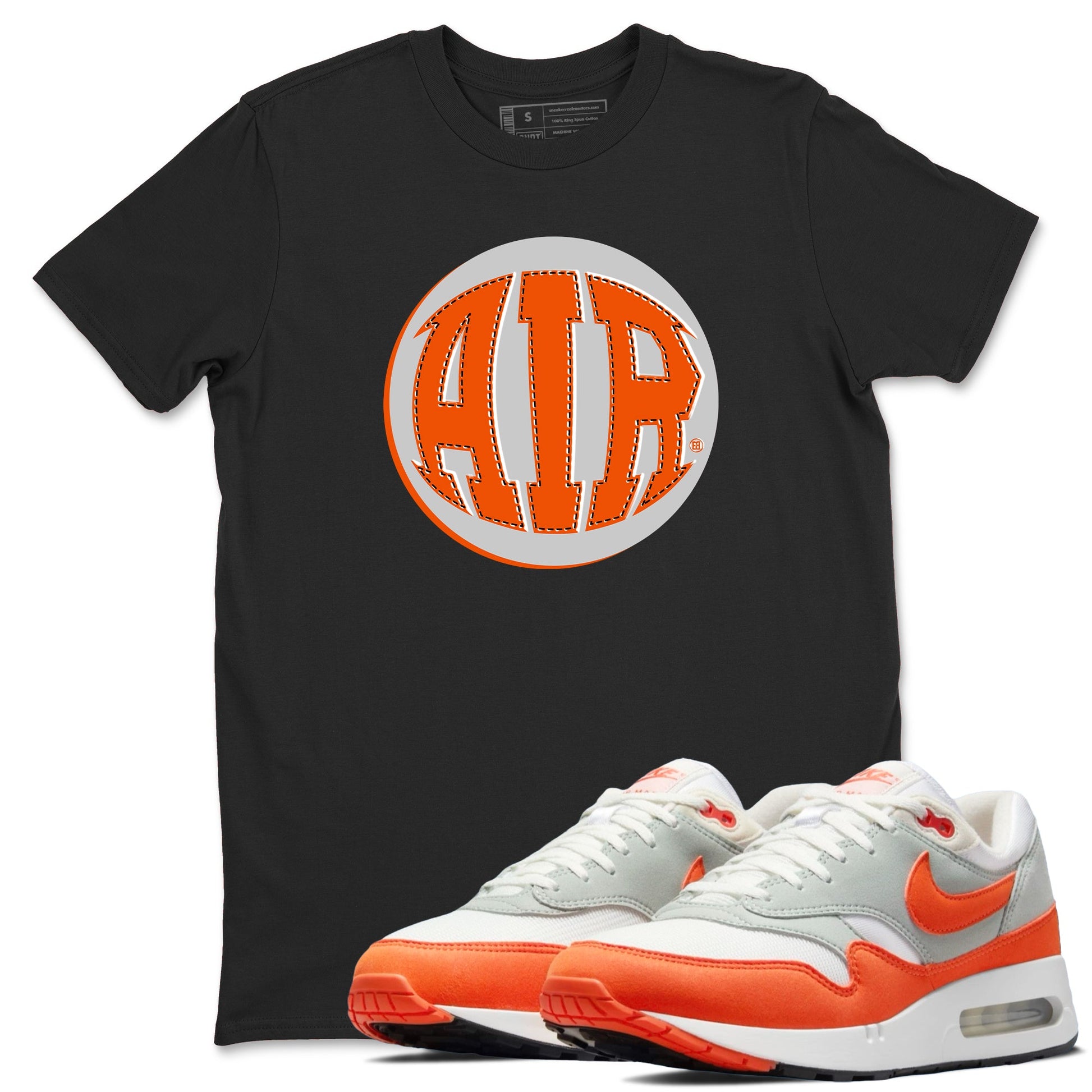 Air Max 1 OG '86 'Summit White and Cosmic Clay shirts to match jordans AIR sneaker match tees Air Max 1 Cosmic Clay match shoes to clothes SNRT Sneaker Tees unisex cotton Black 1 shirts