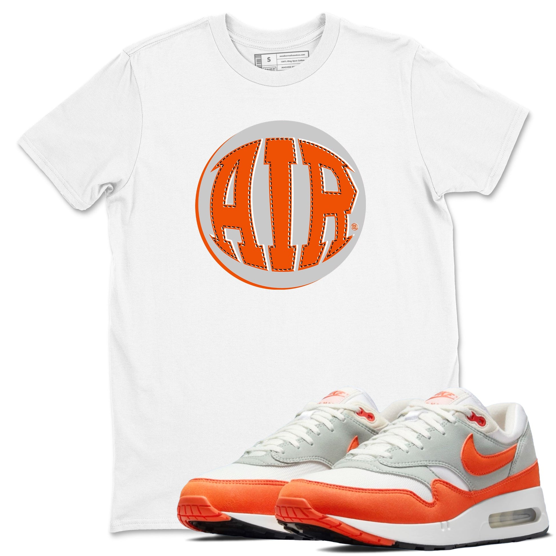 Air Max 1 OG '86 'Summit White and Cosmic Clay shirts to match jordans AIR sneaker match tees Air Max 1 Cosmic Clay match shoes to clothes SNRT Sneaker Tees unisex cotton White 1 shirts