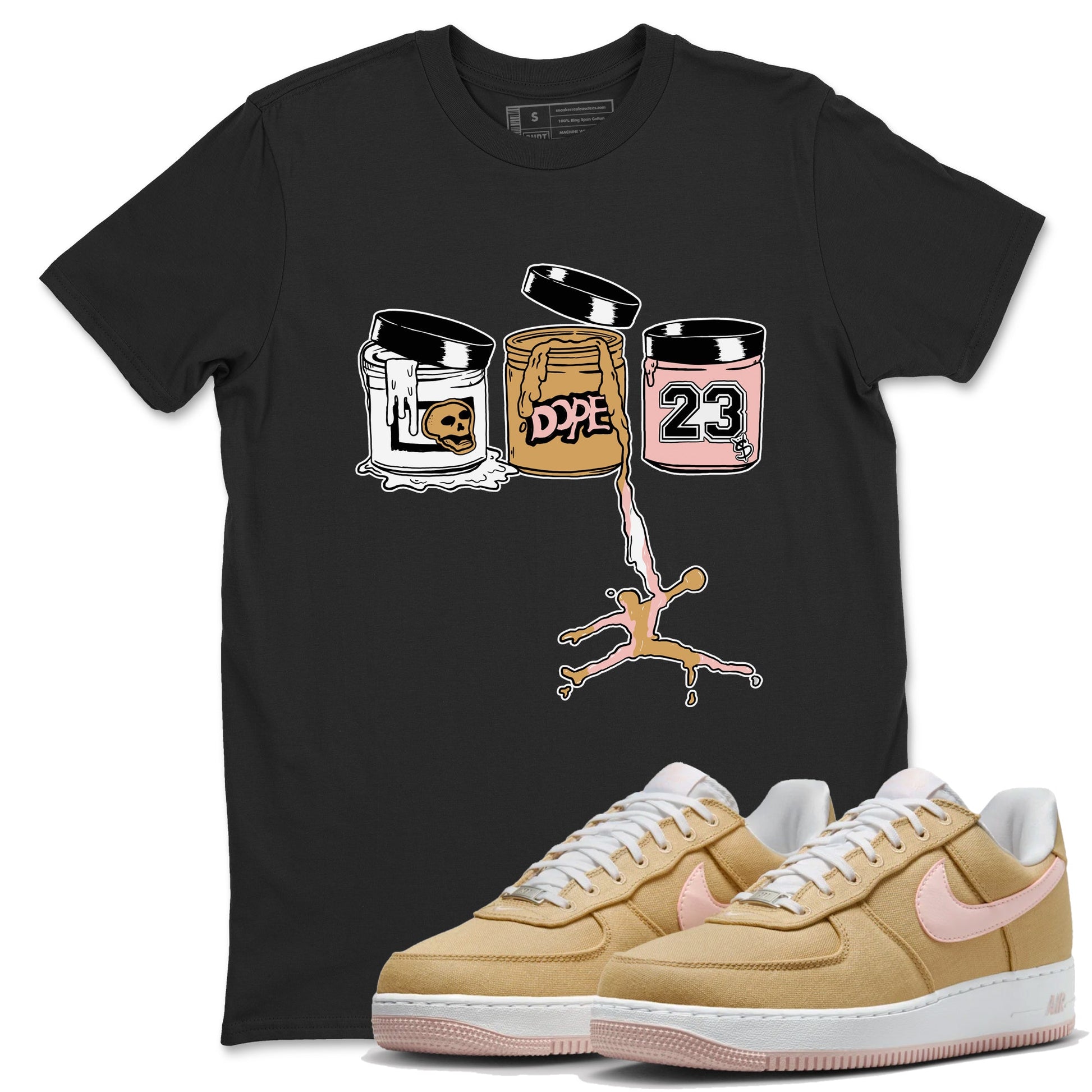 AF1 Linen shirts to match jordans Jordan Paint sneaker match tees Air Force 1 Linen match shoes to clothes SNRT Sneaker Tees unisex cotton Black 1 shirts