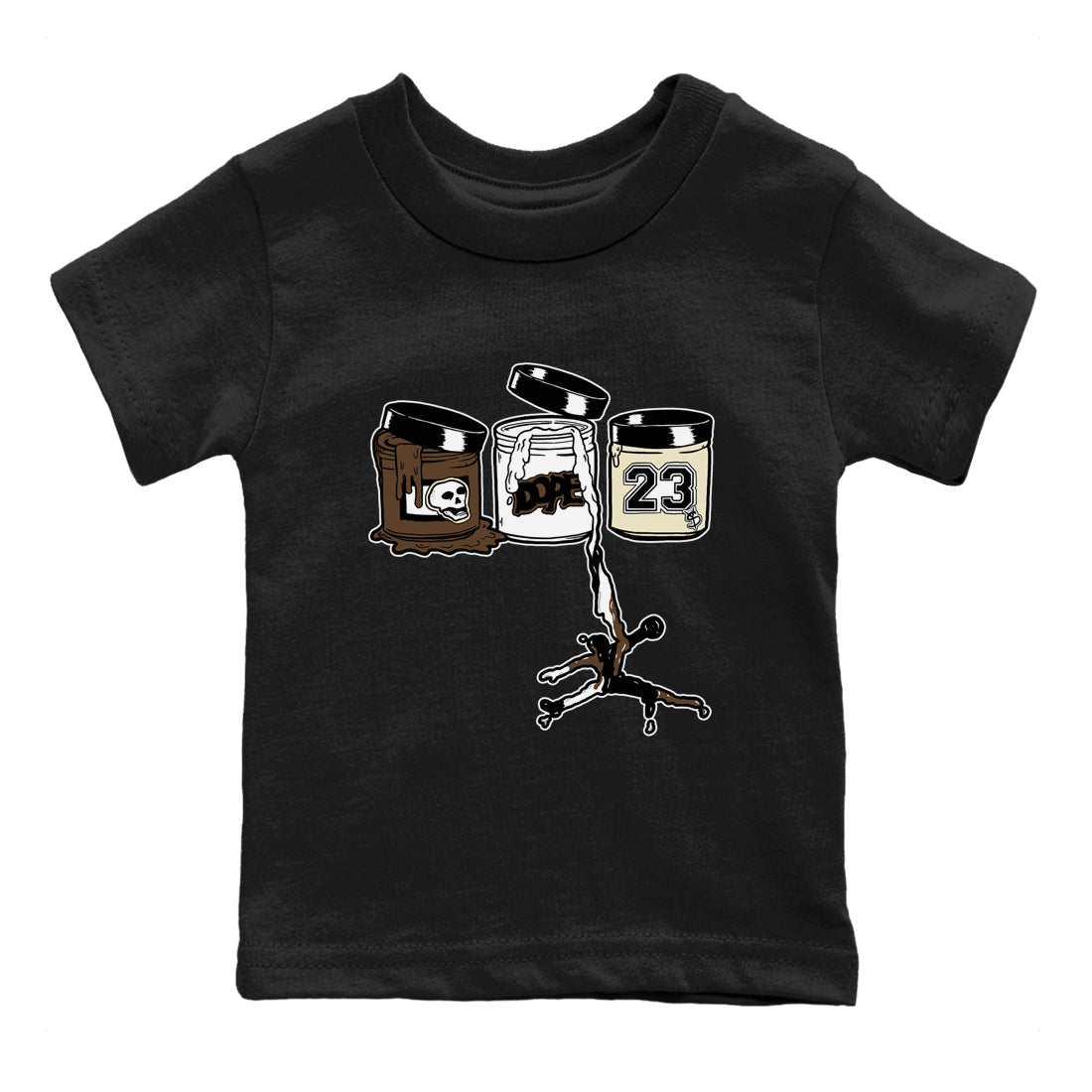 1s Mocha Shirts To Match Jordans Jordan Paint sneaker match tees Air Jordan 1 Mocha Tee SNRT Sneaker Release Tees Youth Baby Black 2 crew neck shirts