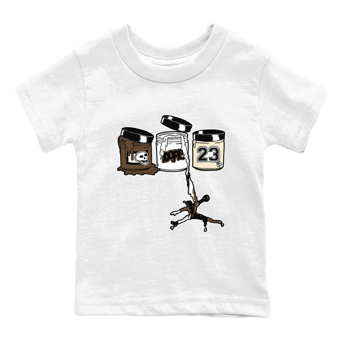 1s Mocha Shirts To Match Jordans Jordan Paint sneaker match tees Air Jordan 1 Mocha Tee SNRT Sneaker Release Tees Youth Baby White 2 crew neck shirts