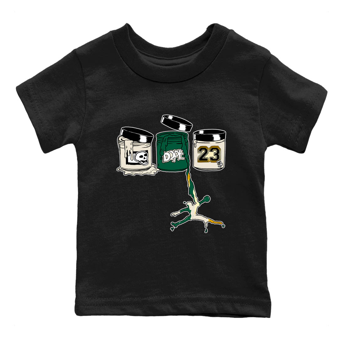 Sneaker Threads – Sneaker Tees To Match Air Jordan 1 Pro Green – Jordan Paint Youth Graphic Tee Black 2. Perfect for Jordan releases 2025 colorways.