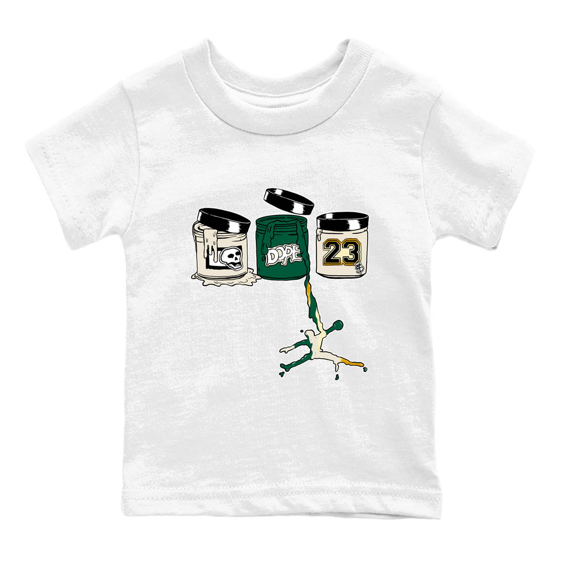Sneaker Threads – Sneaker Tees To Match Air Jordan 1 Pro Green – Jordan Paint Youth Graphic Tee White 2. Perfect for Jordan releases 2025 colorways.