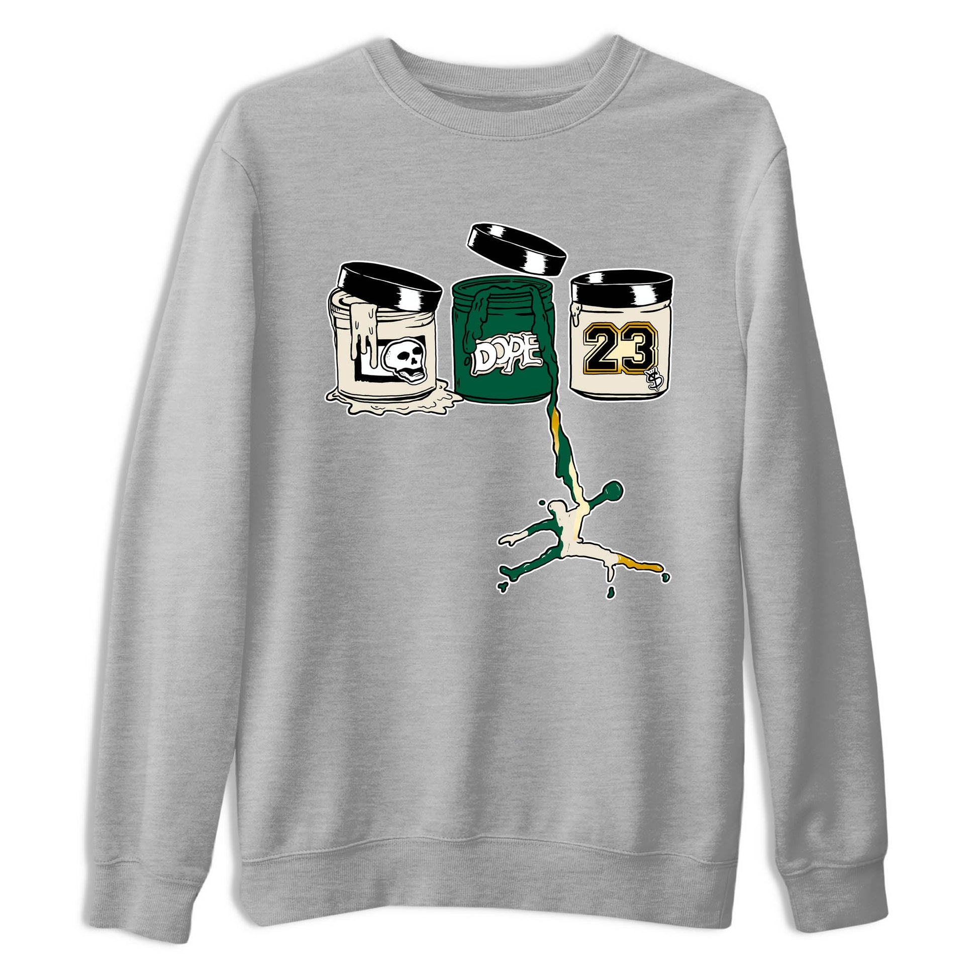 Sneaker Threads – Sneaker Tees To Match Air Jordan 1 Pro Green – Jordan Paint Graphic Tee Heather Grey 2. Perfect for Jordan releases 2025 colorways.