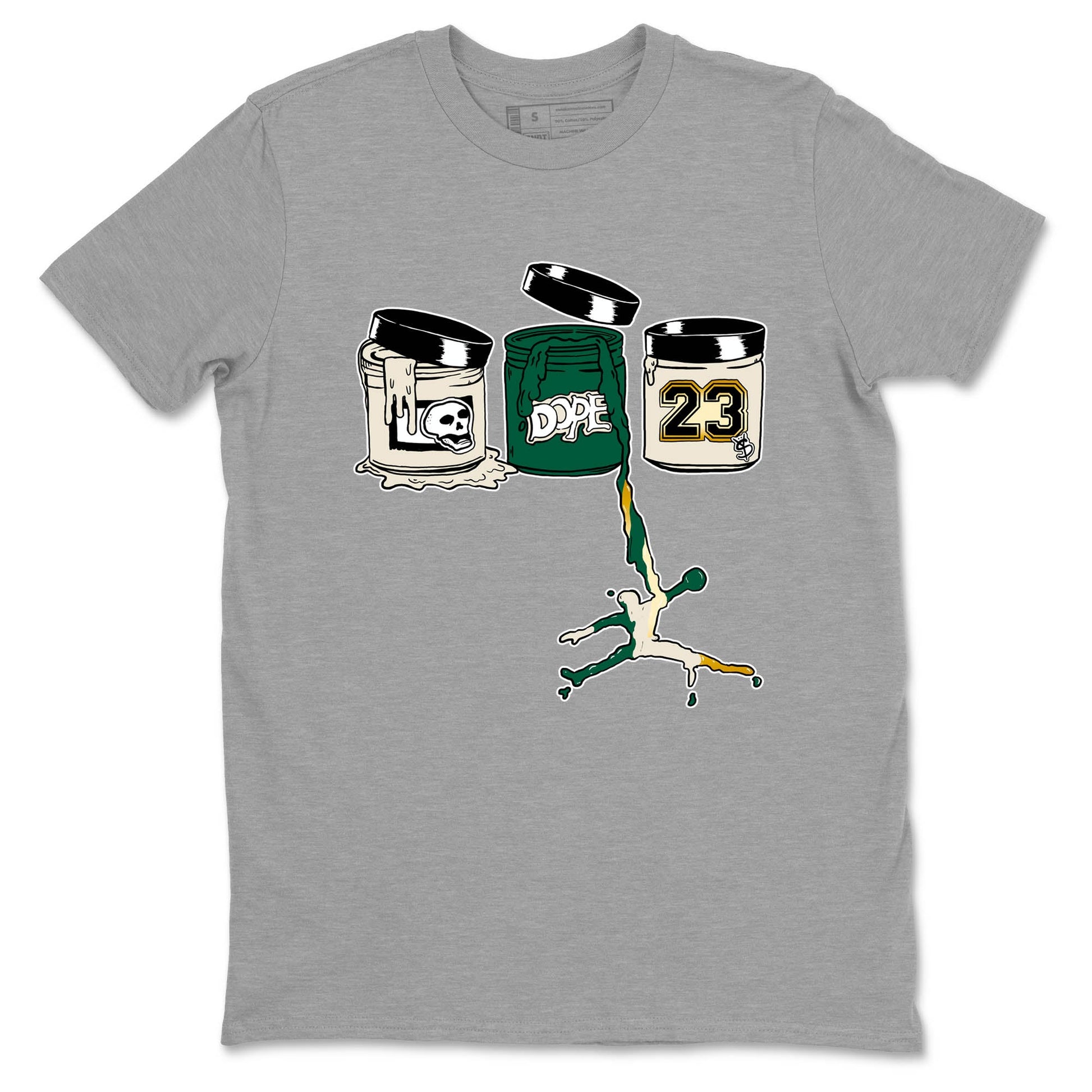 Sneaker Threads – Sneaker Tees To Match Air Jordan 1 Pro Green – Jordan Paint Graphic Tee Heather Grey 2. Perfect for Jordan releases 2025 colorways.