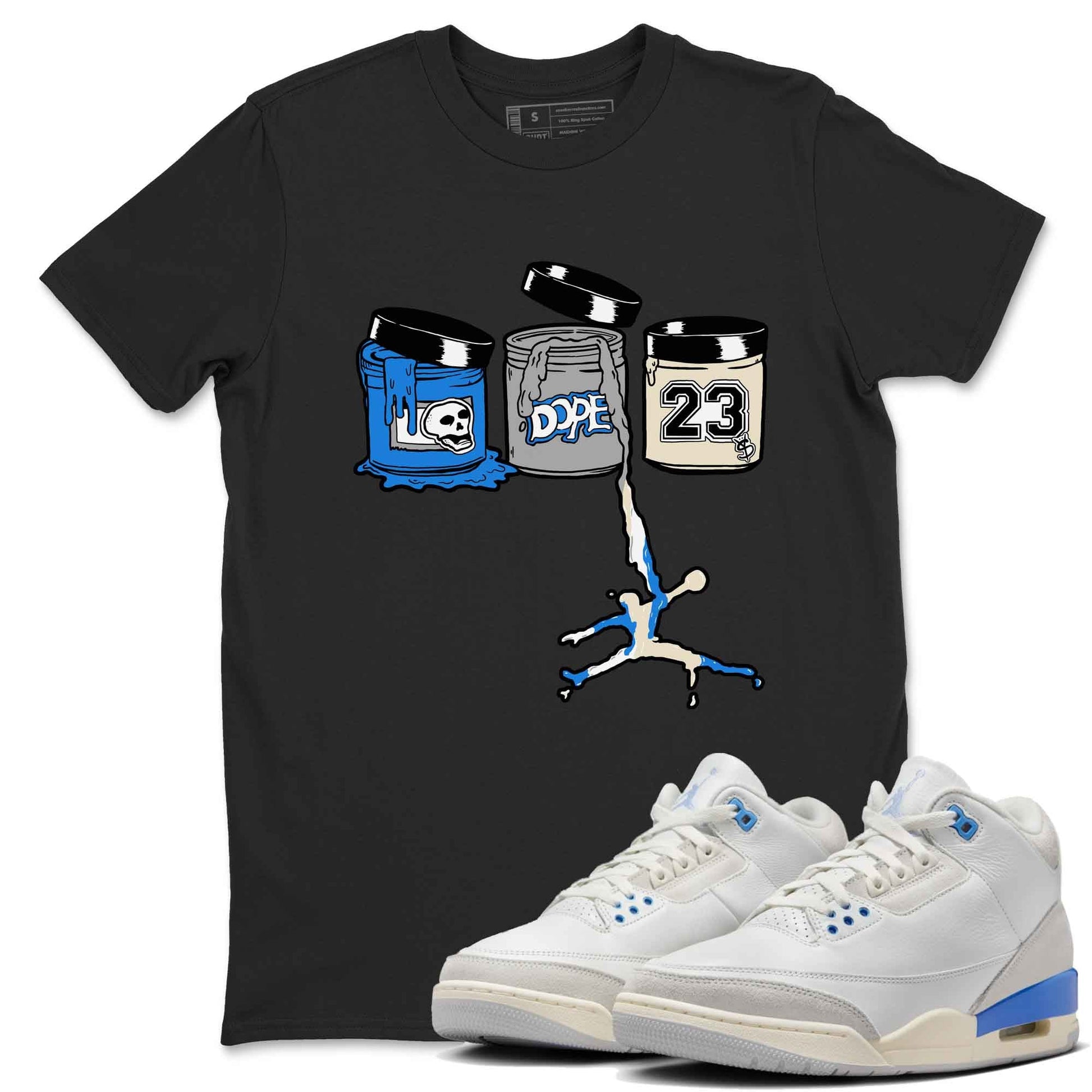 3s Lucky Shorts shirts to match jordans Jordan Paint best t shirts to wear with jordans Air Jordan 3 Lucky Shorts match shoes to clothes SNRT Sneaker Tees unisex cotton Black 1 shirts