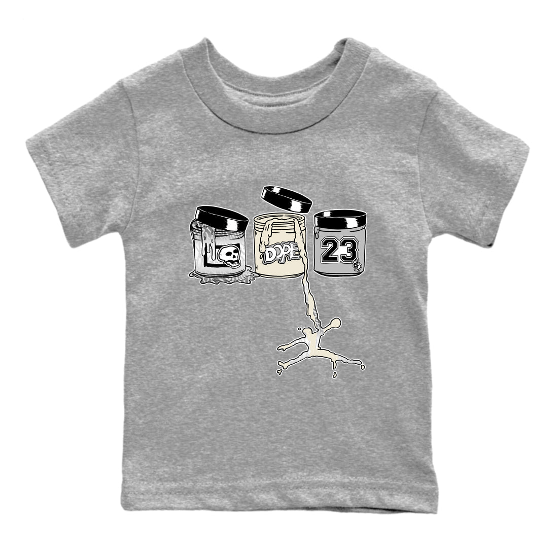3s Sail and Cement Grey shirts to match jordans Jordan Paint sneaker match tees Air Jordan 3 Retro Sail and Cement Grey match shoes to clothes SNRT Sneaker Tees Youth Baby Heather Grey 2 tee