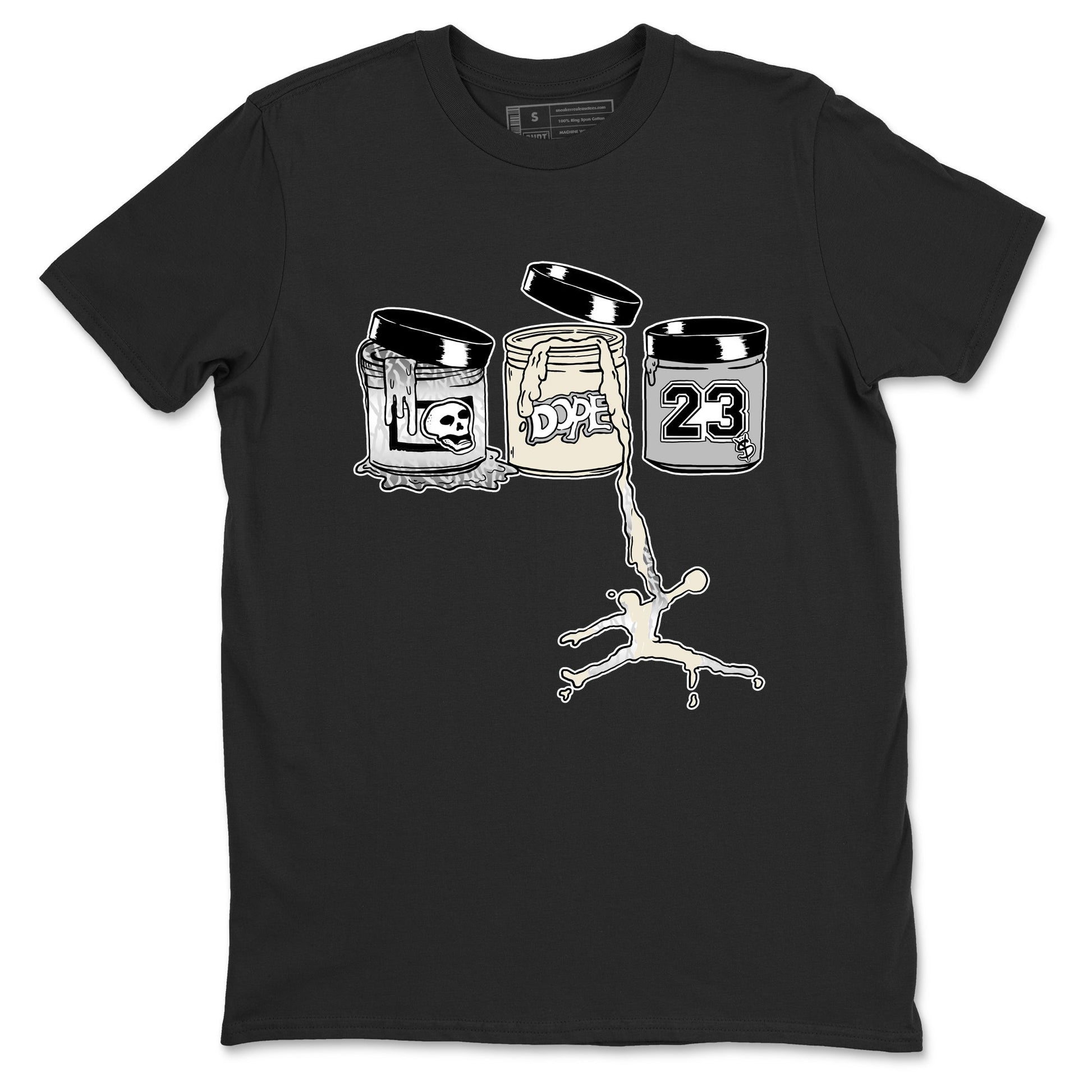 3s Sail and Cement Grey shirts to match jordans Jordan Paint sneaker match tees Air Jordan 3 Retro Sail and Cement Grey match shoes to clothes SNRT Sneaker Tees unisex cotton Black 2 shirts
