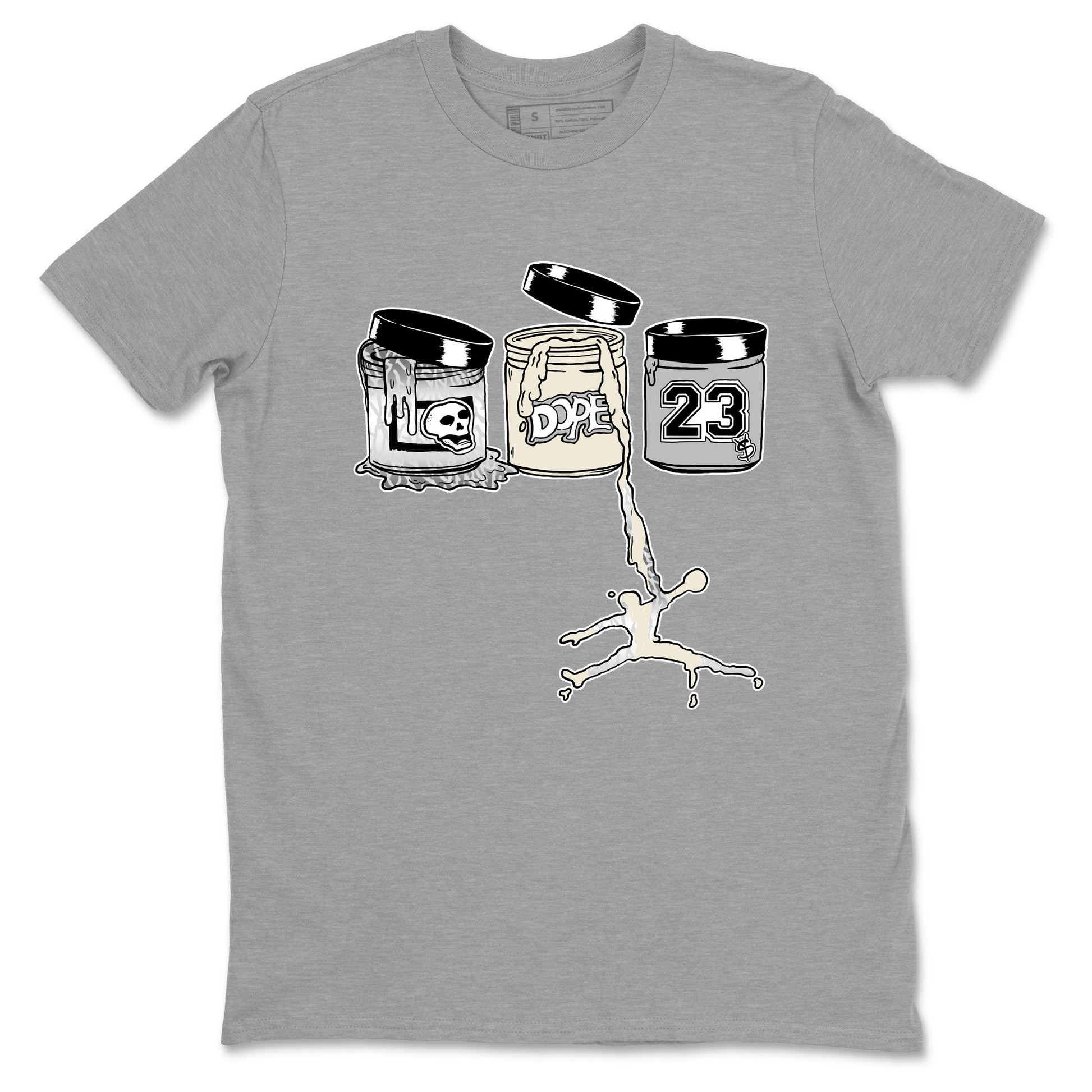 3s Sail and Cement Grey shirts to match jordans Jordan Paint sneaker match tees Air Jordan 3 Retro Sail and Cement Grey match shoes to clothes SNRT Sneaker Tees unisex cotton Heather Grey 2 shirts